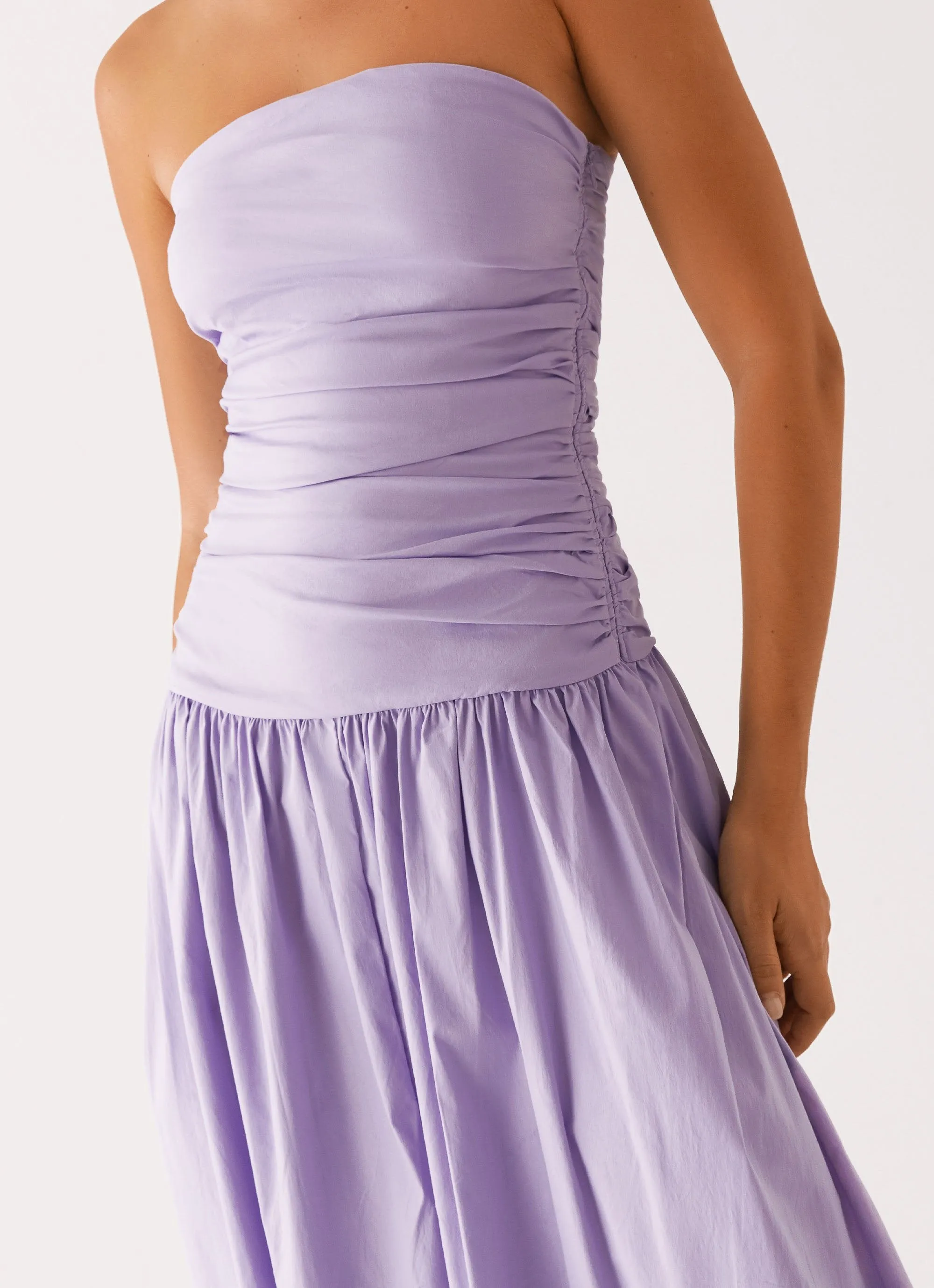Carmel Maxi Dress - Lavender Sheer Look