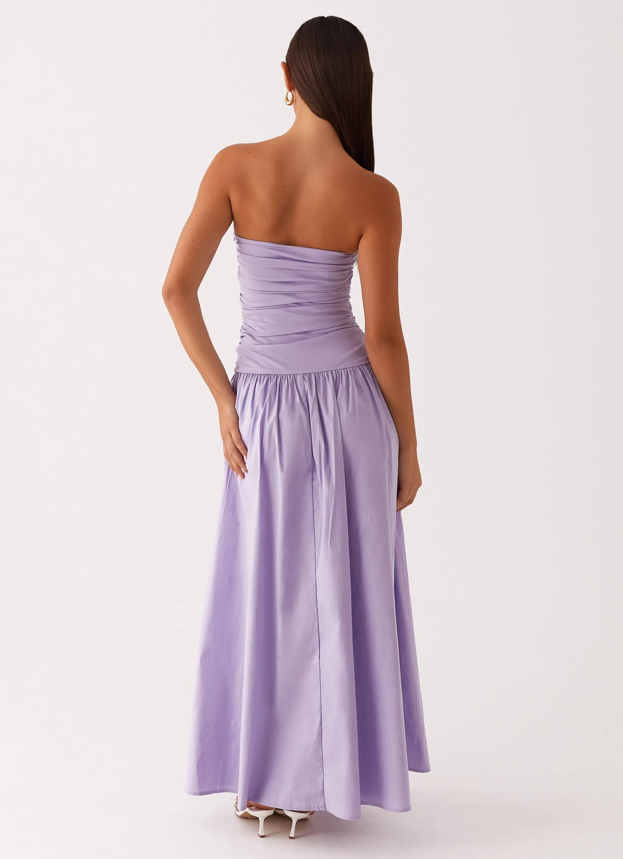 Work-Ready Look loose silhouette Carmel Maxi Dress - Lavender