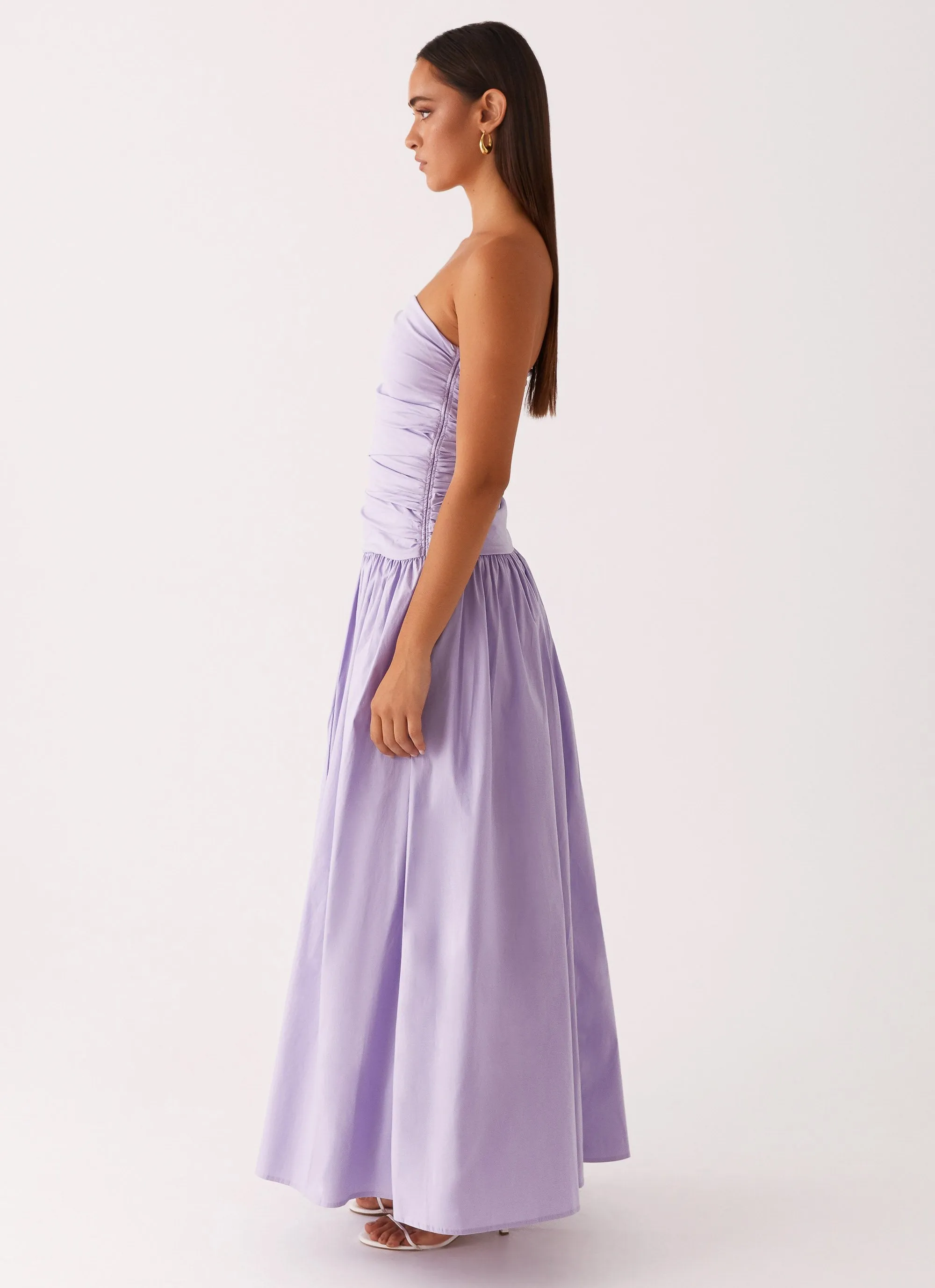 Carmel Maxi Dress - Lavender Cotton Skin