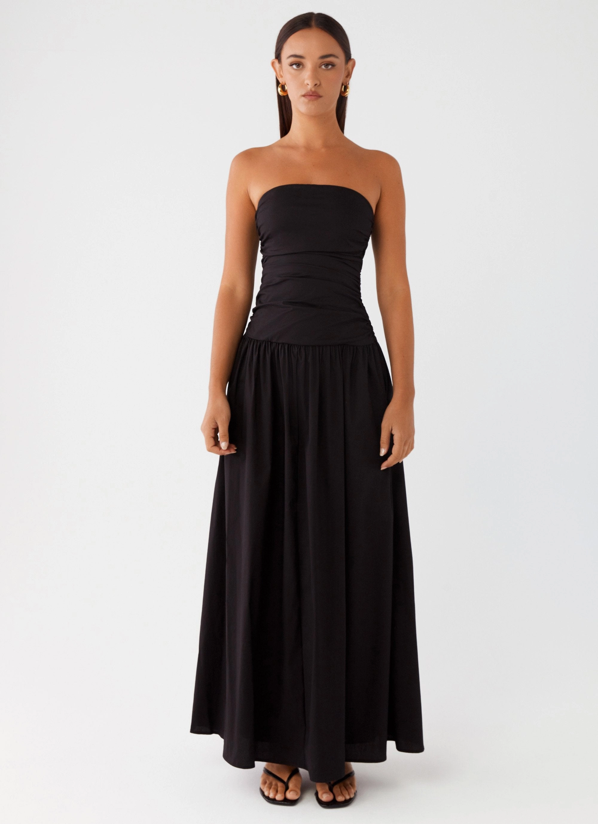 Chic casual Unlined Look Carmel Maxi Dress - Black