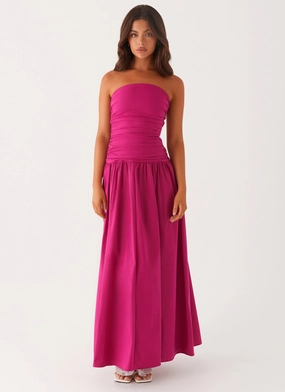 Carmel Maxi Dress - Fuchsia Warm-Layer