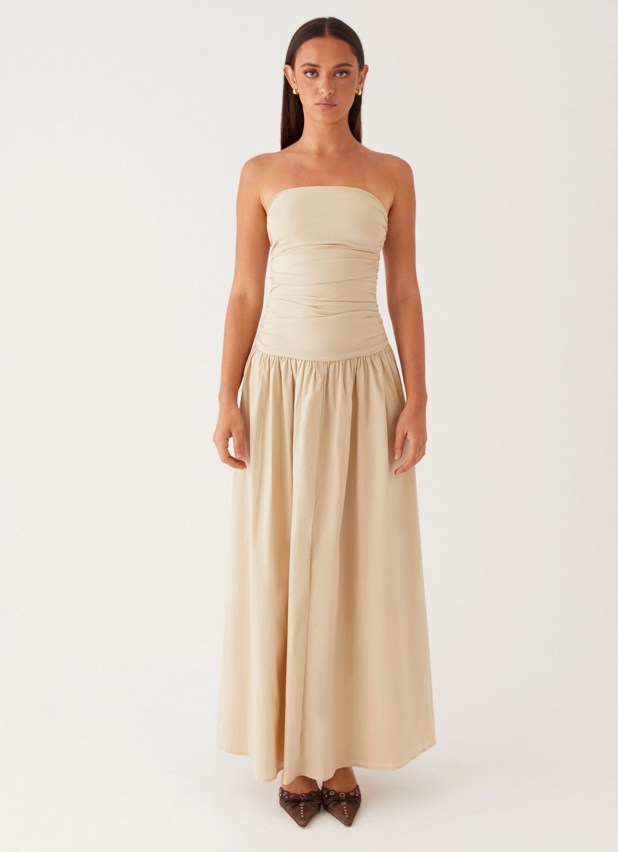 Carmel Maxi Dress - Ivory Non-Pilling