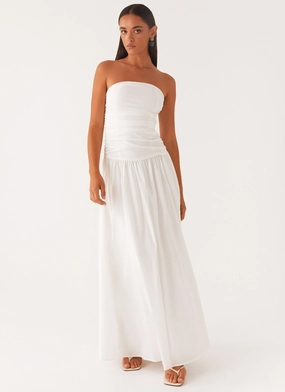 Carmel Maxi Dress - White Bold Touches Stylish and Simple