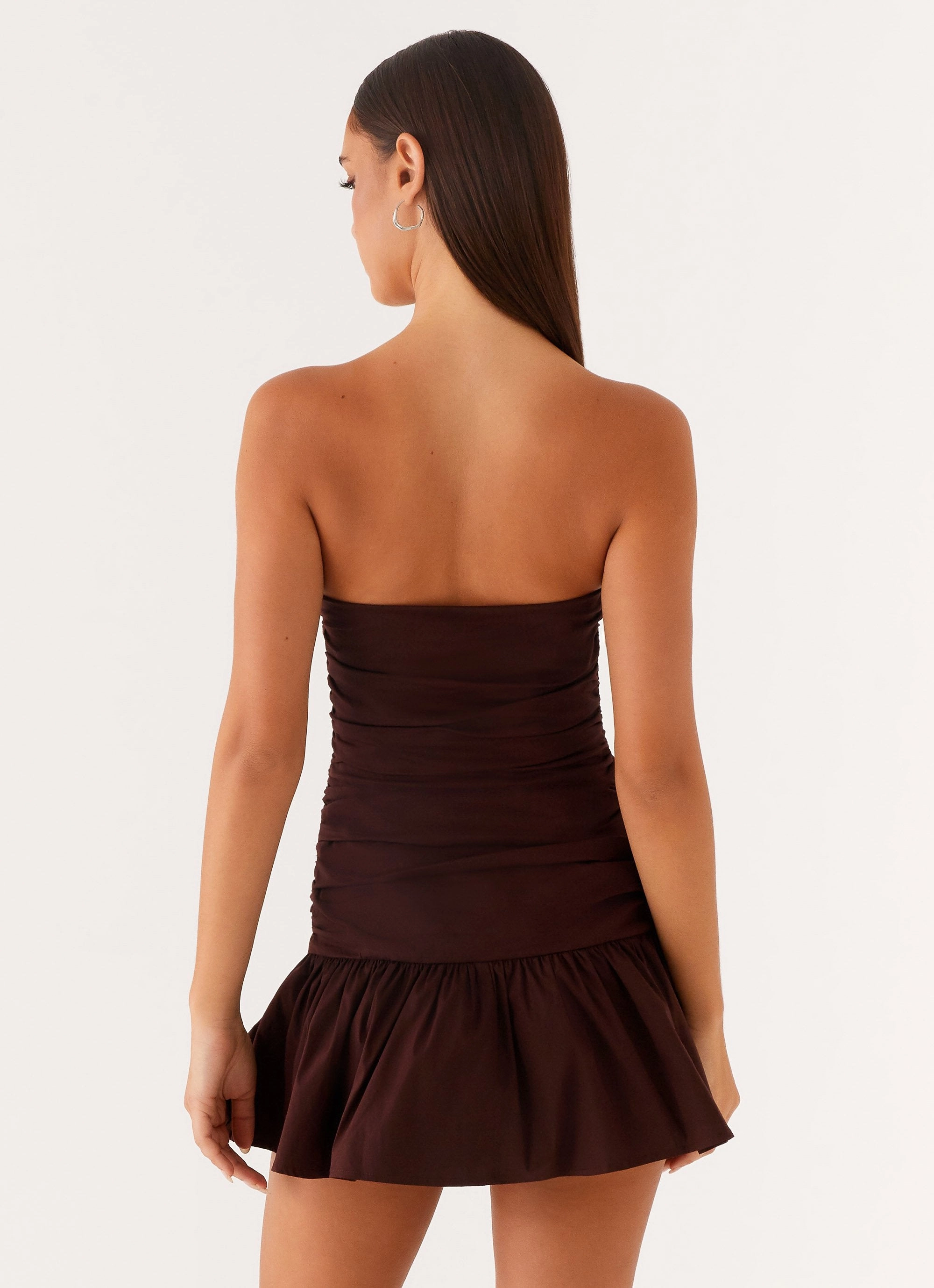 Timeless elegance Carmel Mini Dress - Chocolate