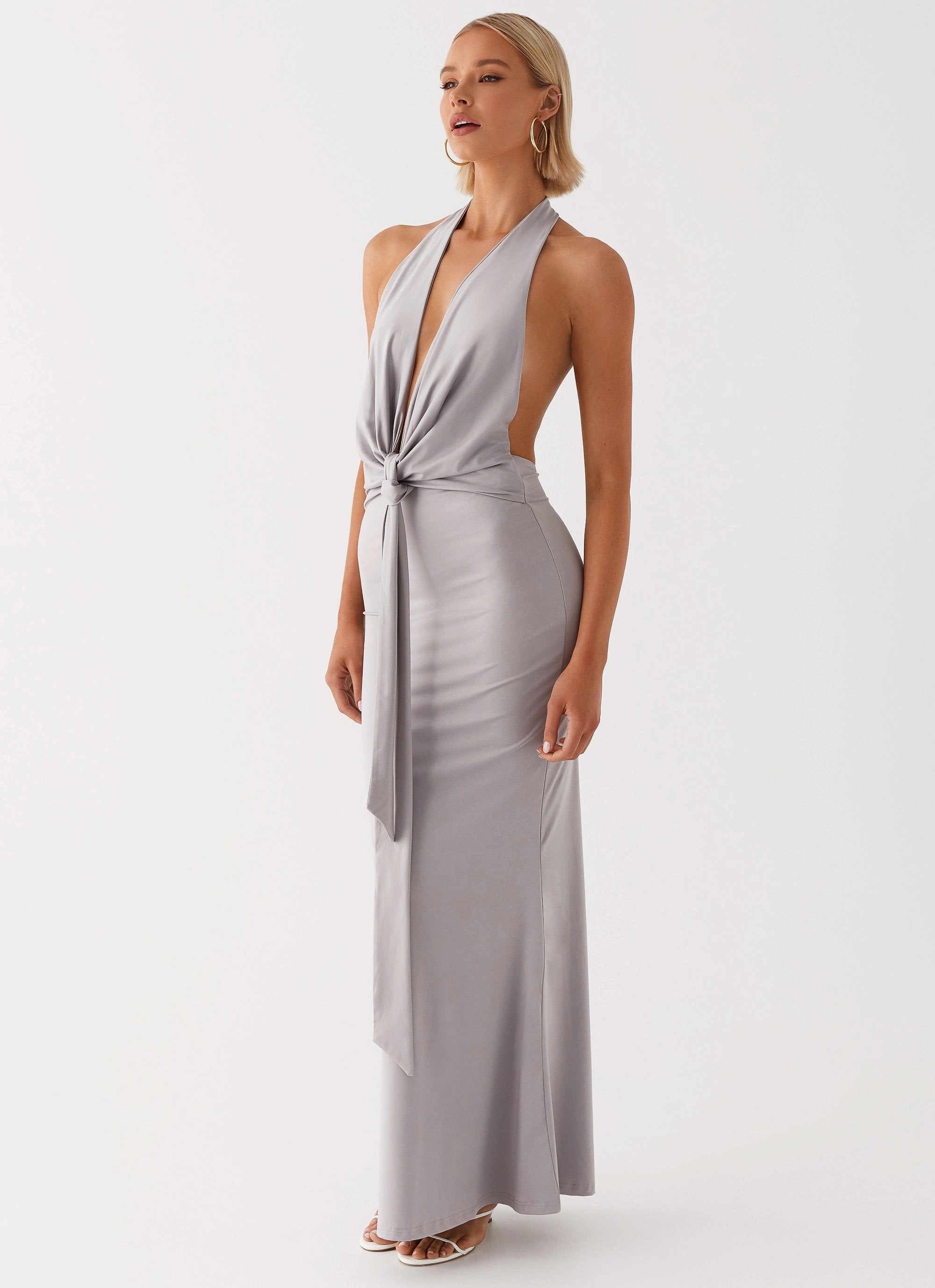Lined interior Carmella Maxi Dress - Grey