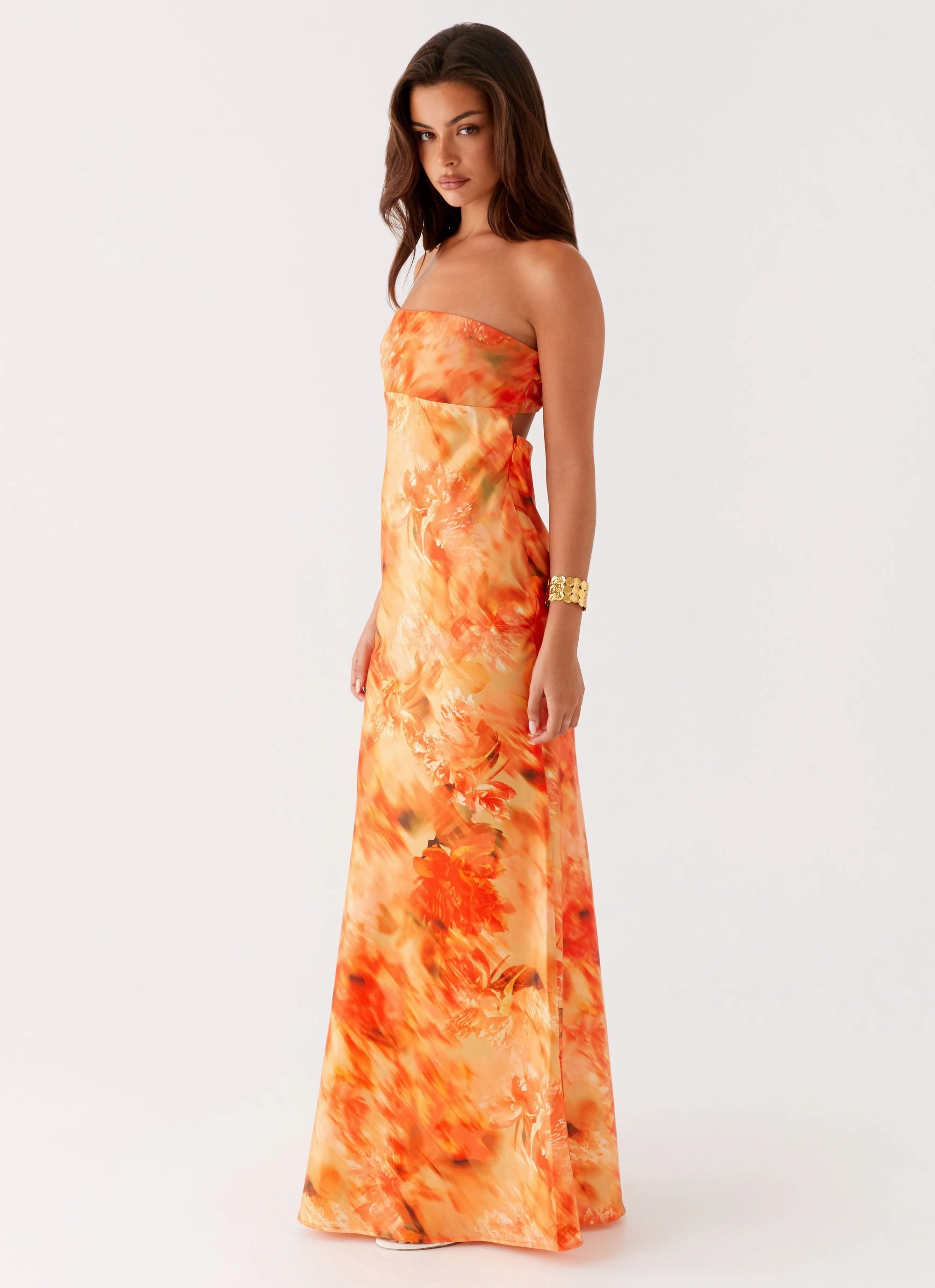 Chic Design Carmen Maxi Dress - Sunset Floral