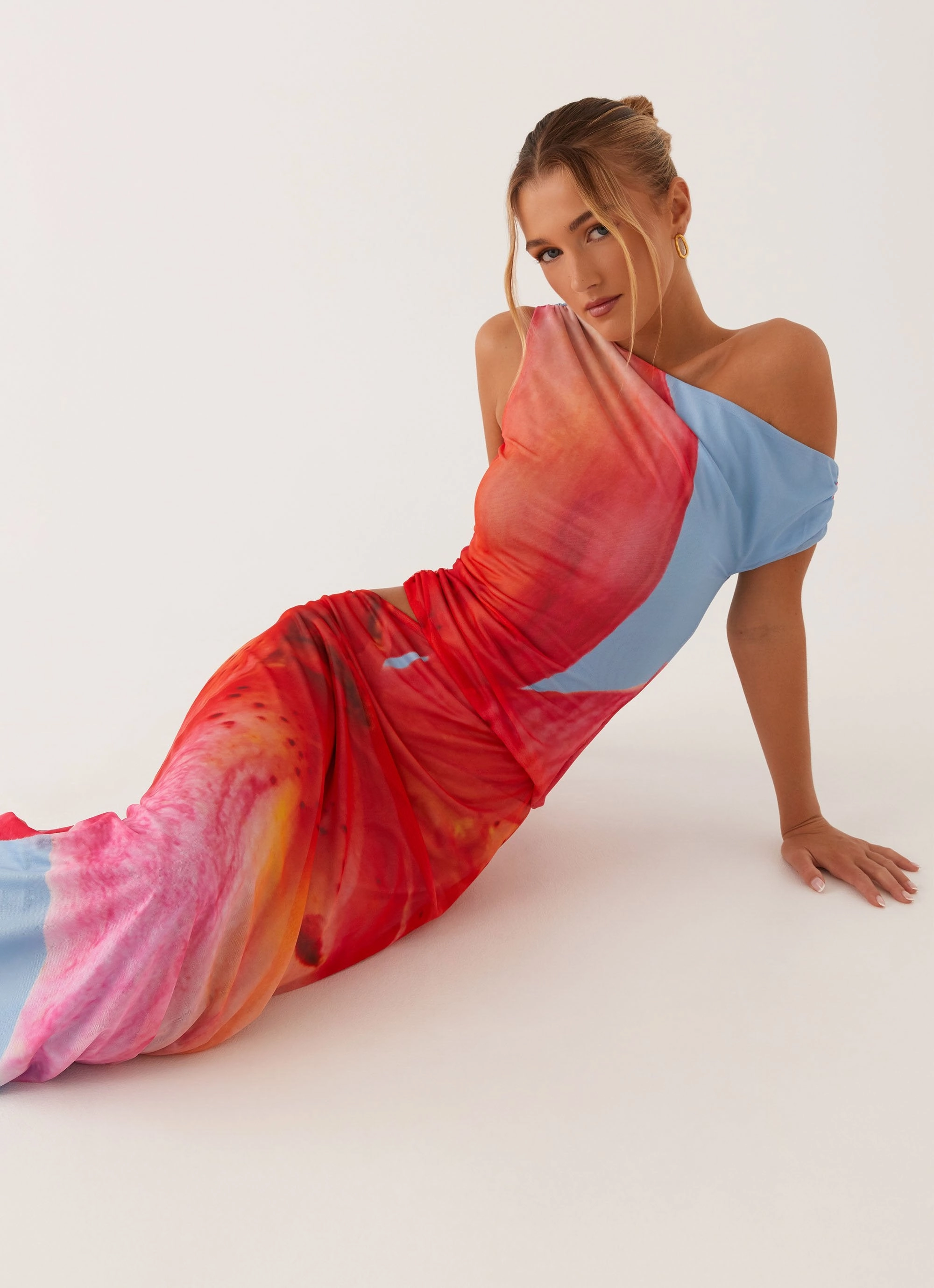 Pure Look Santa Monica Maxi Dress - Blue Floral