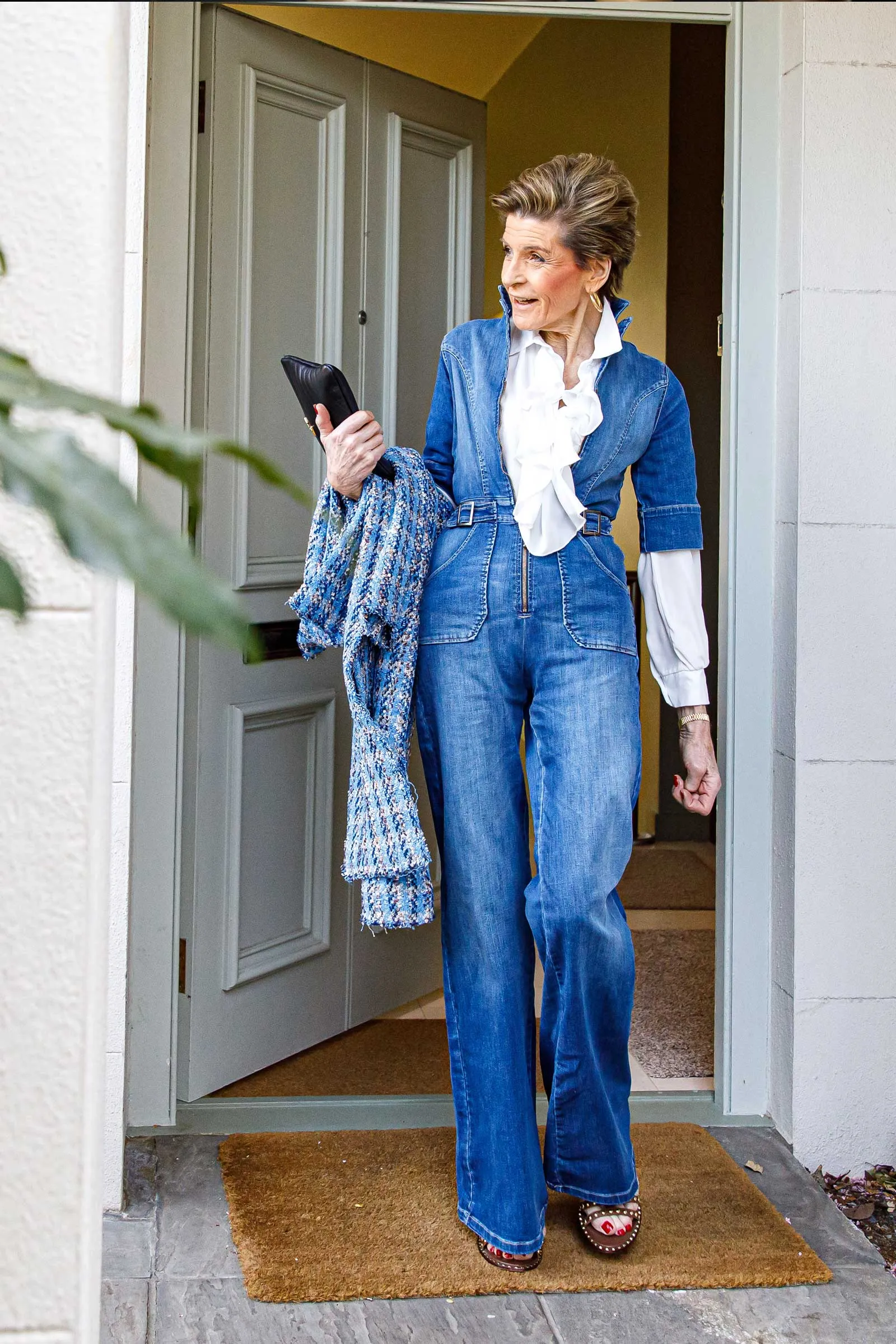 Cassandra The Flared Jumpsuit | Fawcett Blue [Blue Denim]