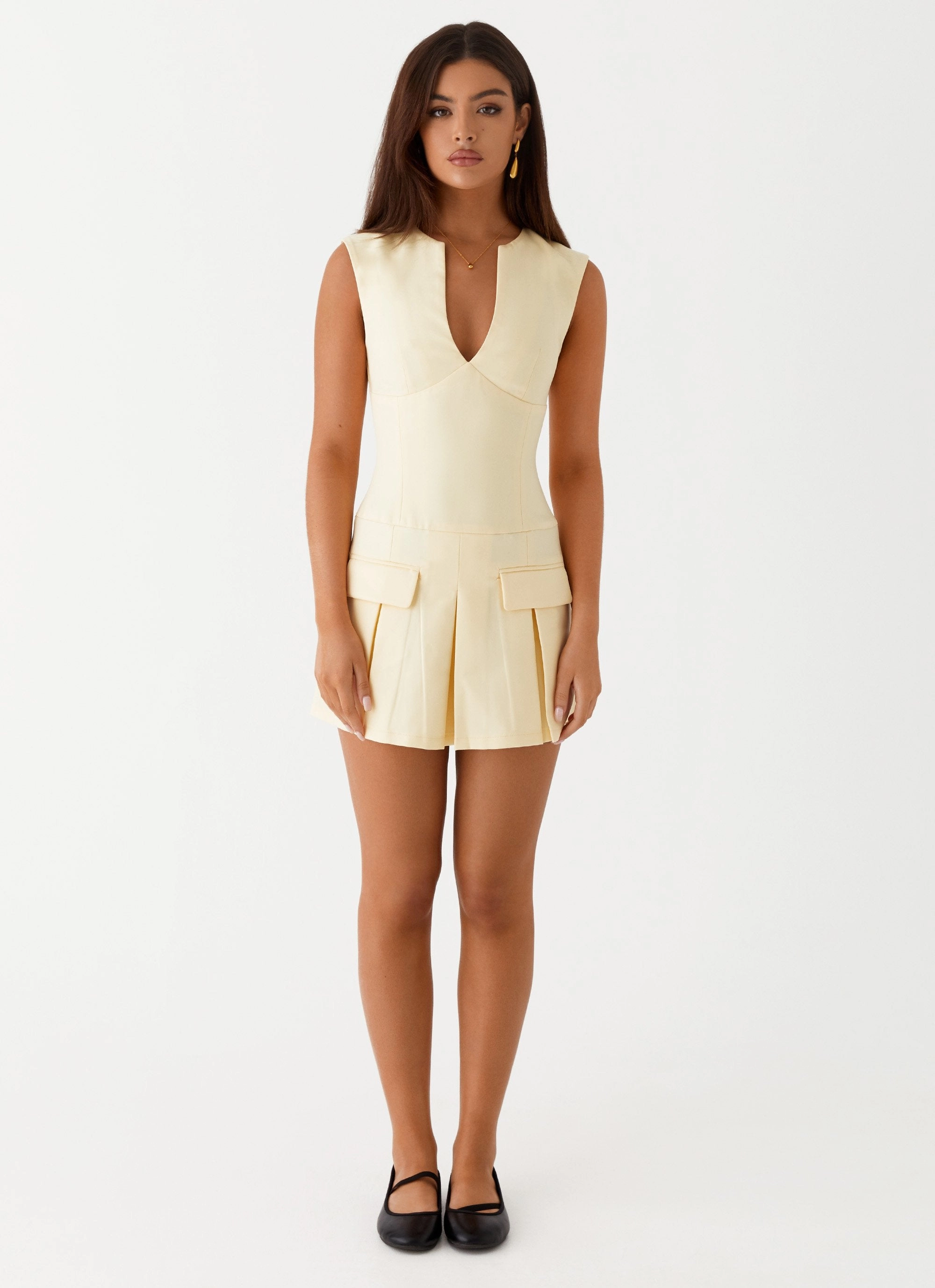 flowy style Cassia Mini Dress - Yellow