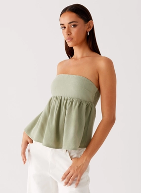 Cassie Tube Top - Sage Cool Weather