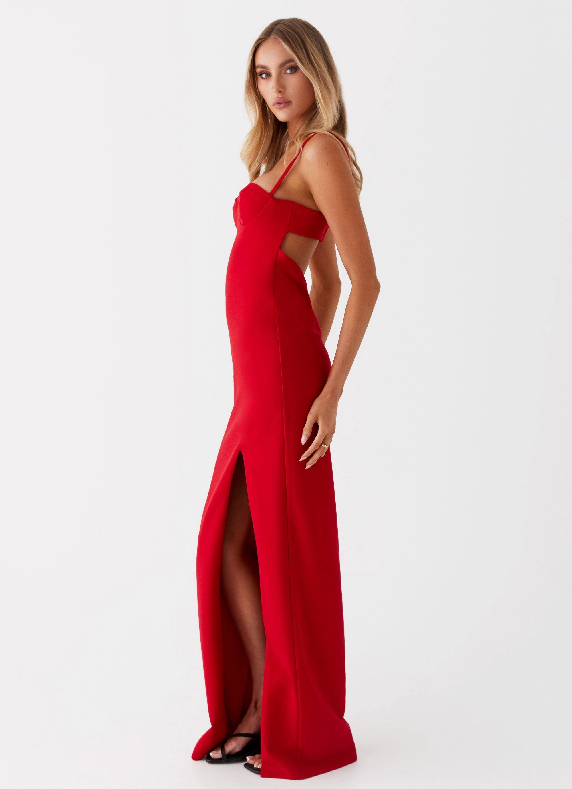 Stefanie Maxi Dress - Red Bohemian style Transitional-Wear