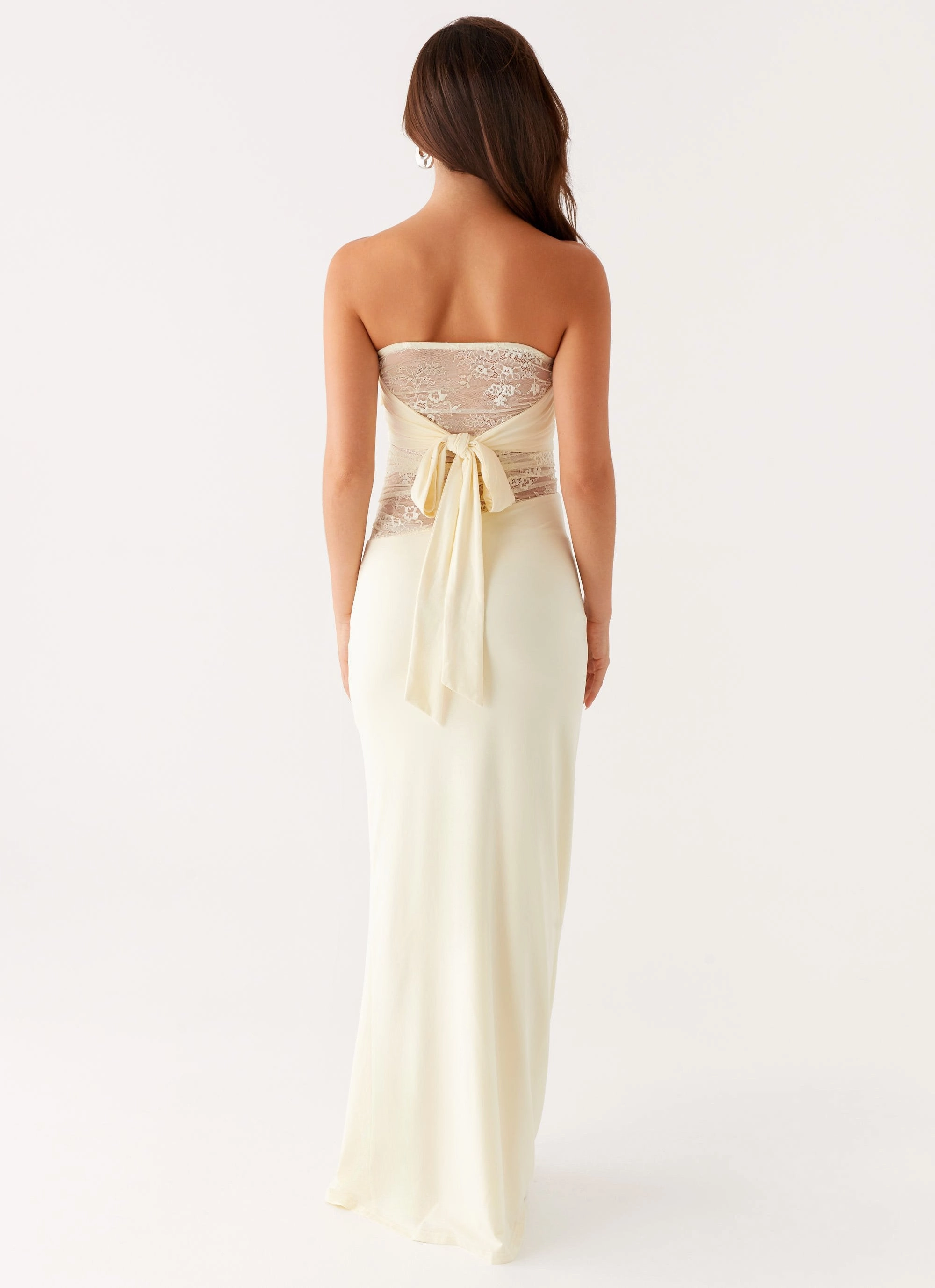 Elegant evening wear Sweet Energy Strapless Maxi Dress - Yellow