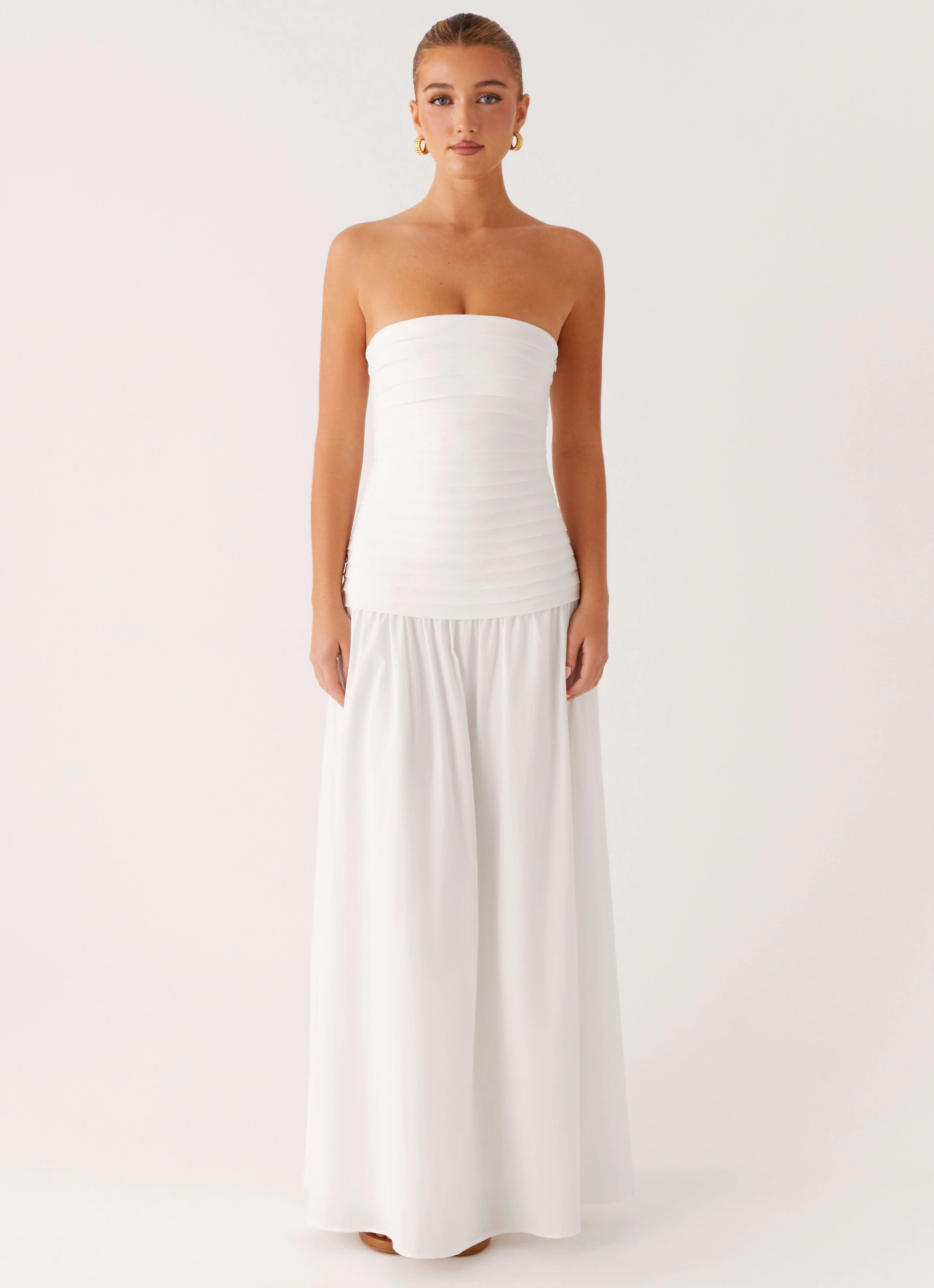 Lined interior Tyrah Maxi Dress - White