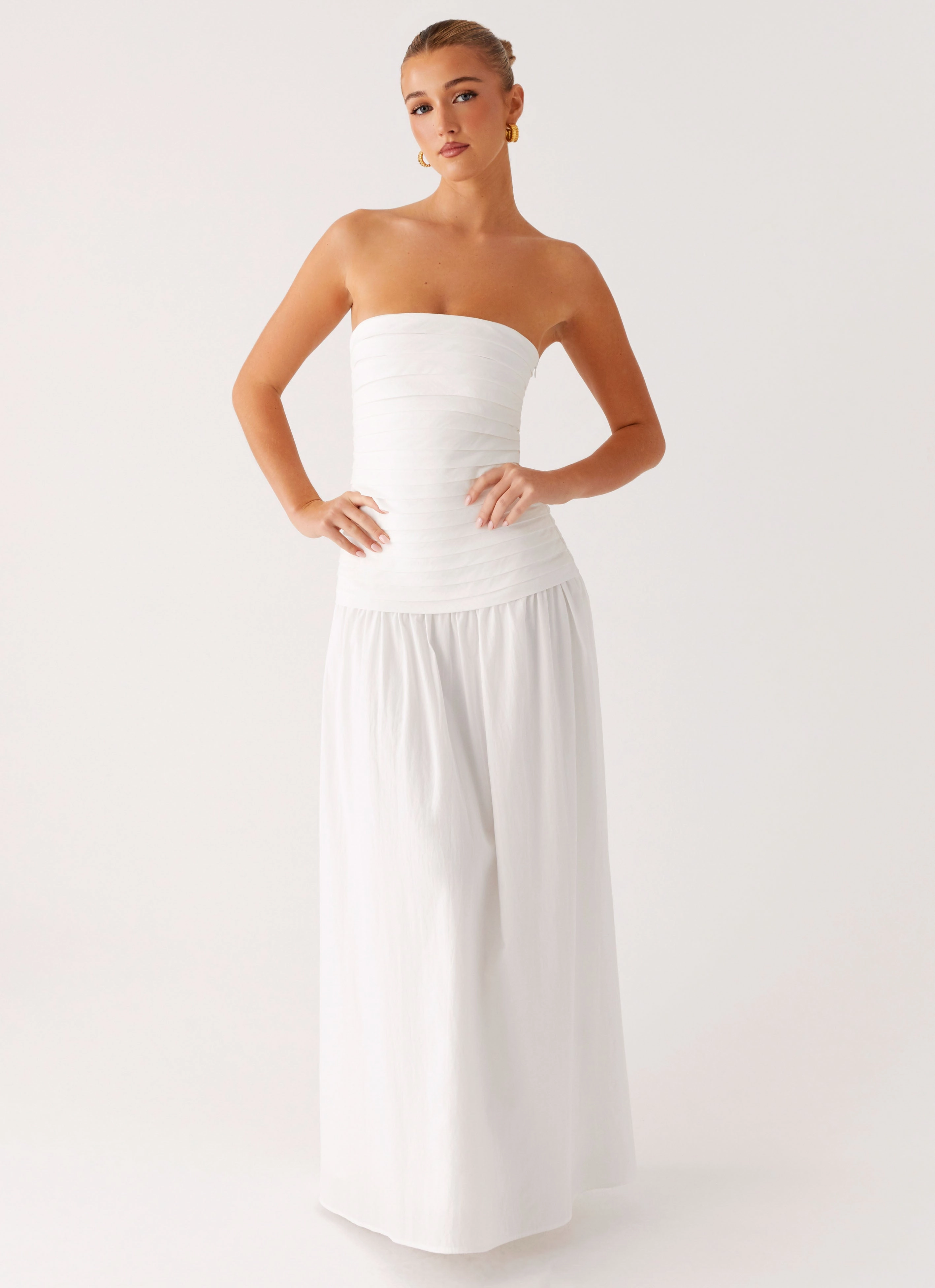 Tyrah Maxi Dress - White Breathable Wearable