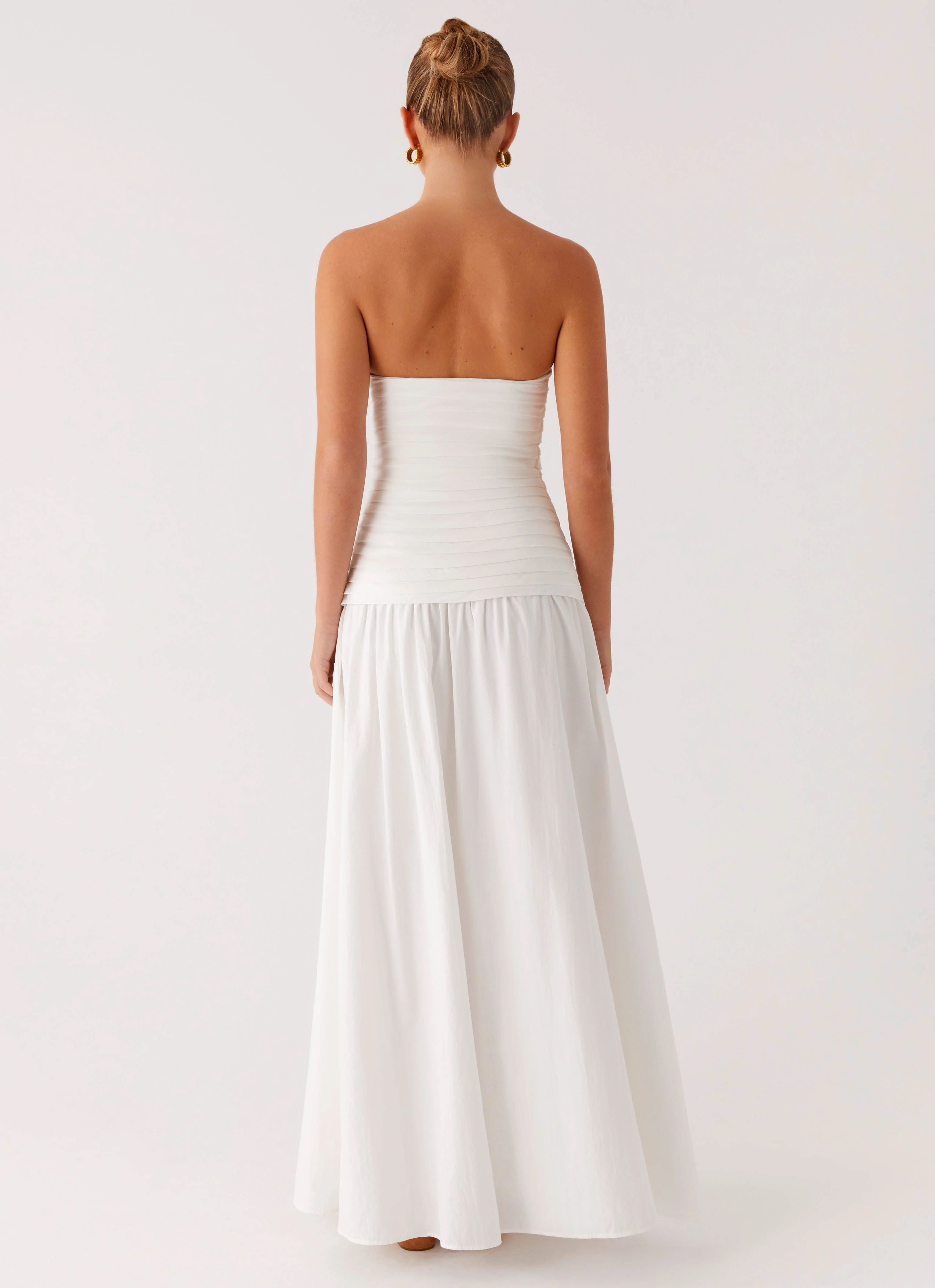 Tyrah Maxi Dress - White Timeless slip dress