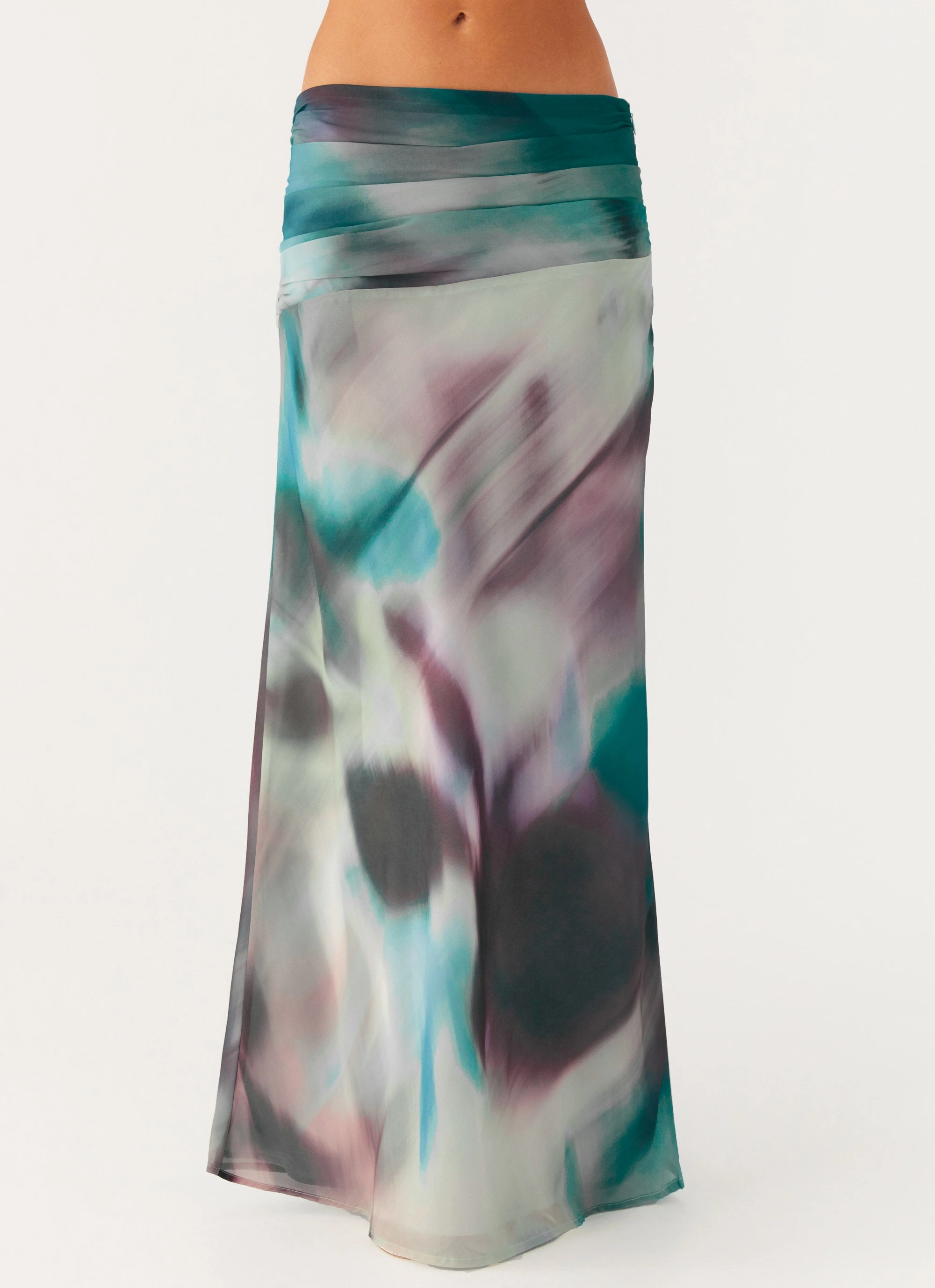Rimi Maxi Skirt - Sea Splash Sleek Fit Stretch Layer Fit