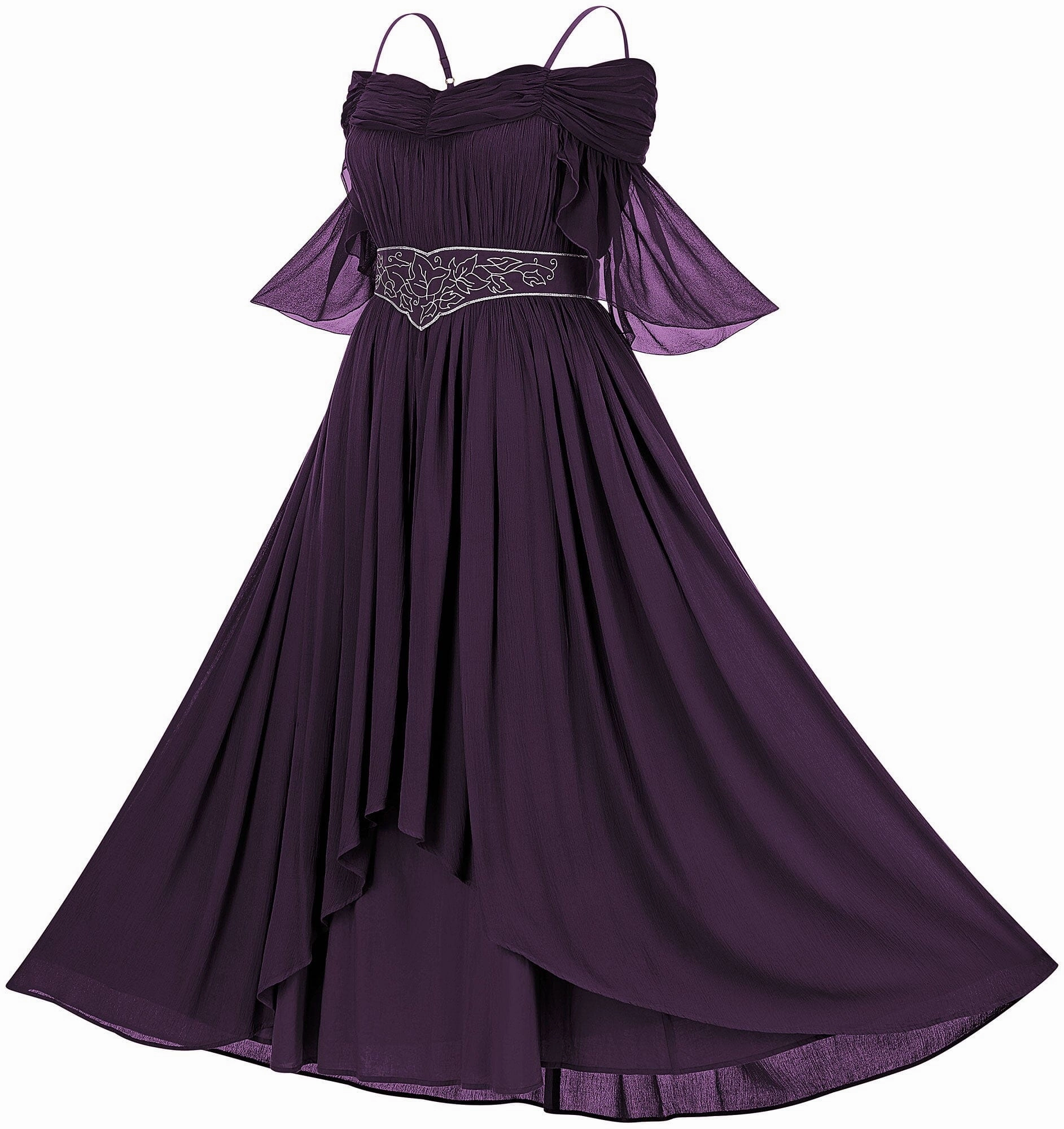 Sleek Draping Airy Touch Faeryn Maxi