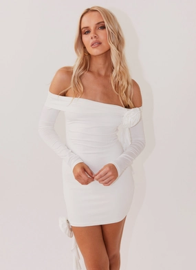 Cute Touch Breathable Feel Cecilia Rose Mini Dress - White