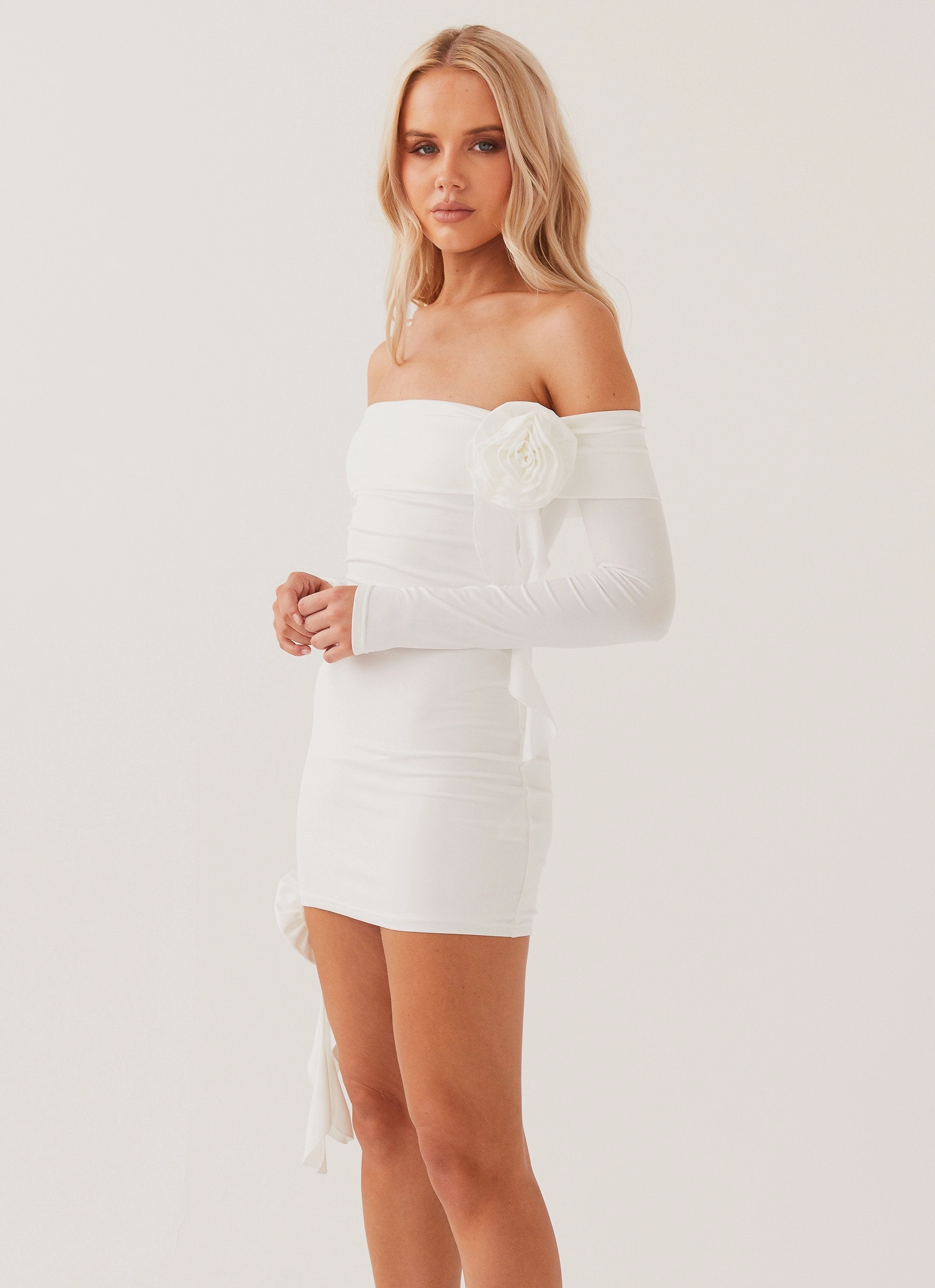All Fit Style Cecilia Rose Mini Dress - White