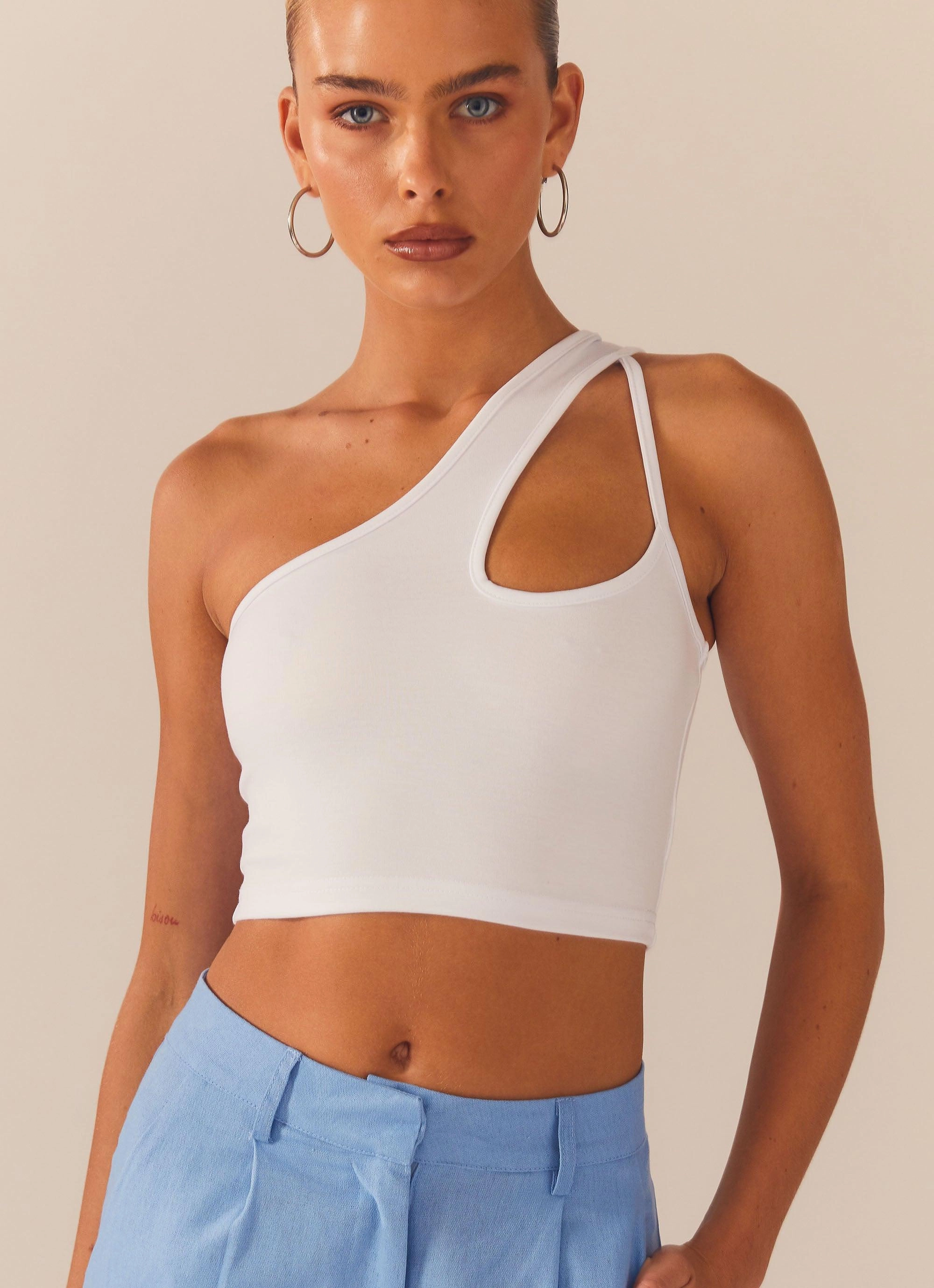 Lightweight Jacket Cedar Crop Top - White