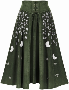 Celestia Maxi Overskirt Limited Edition Moss Green Casual Design