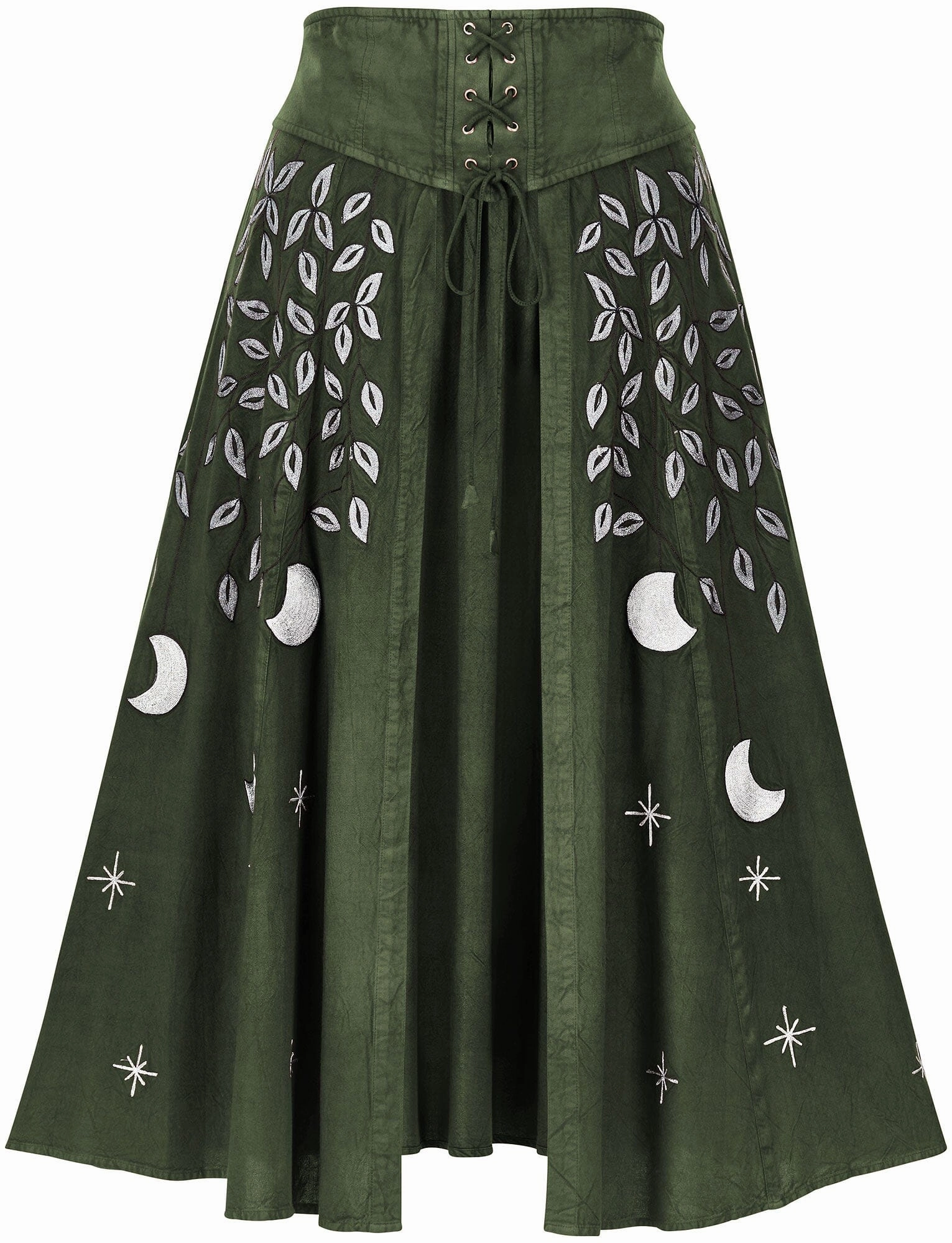 Soft Brush Lining Tangle Free Cuffs Celestia Maxi Overskirt Limited Edition Moss Green