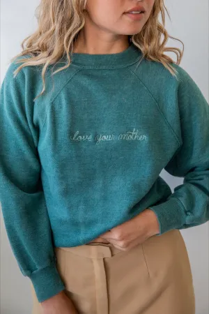 Ceremony Chainstitch X Prism Evergreen Love Your Mother Sweatshirt
