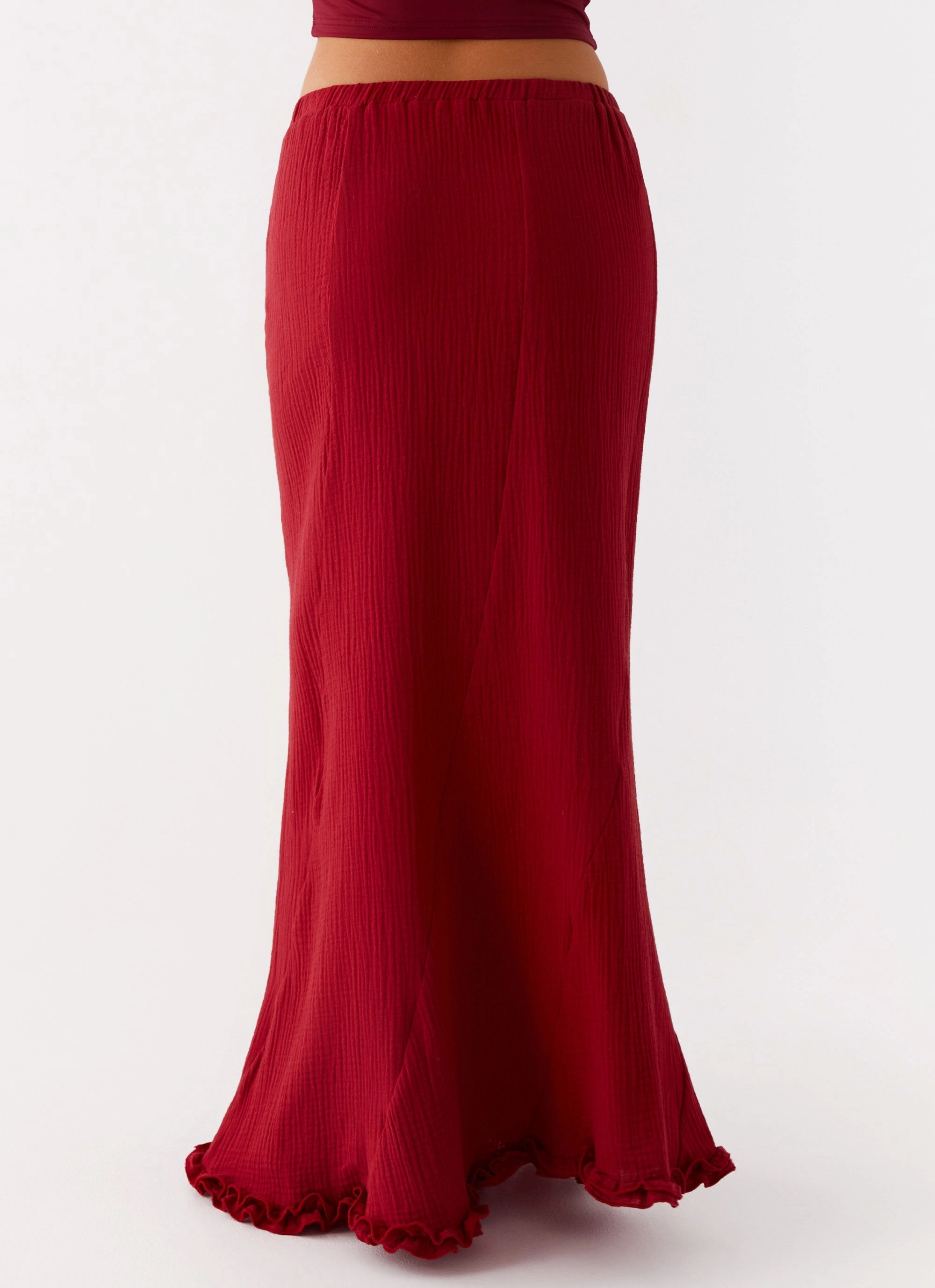 Contemporary Brand Fast fashion Chamberlain Maxi Skirt - Rhubarb