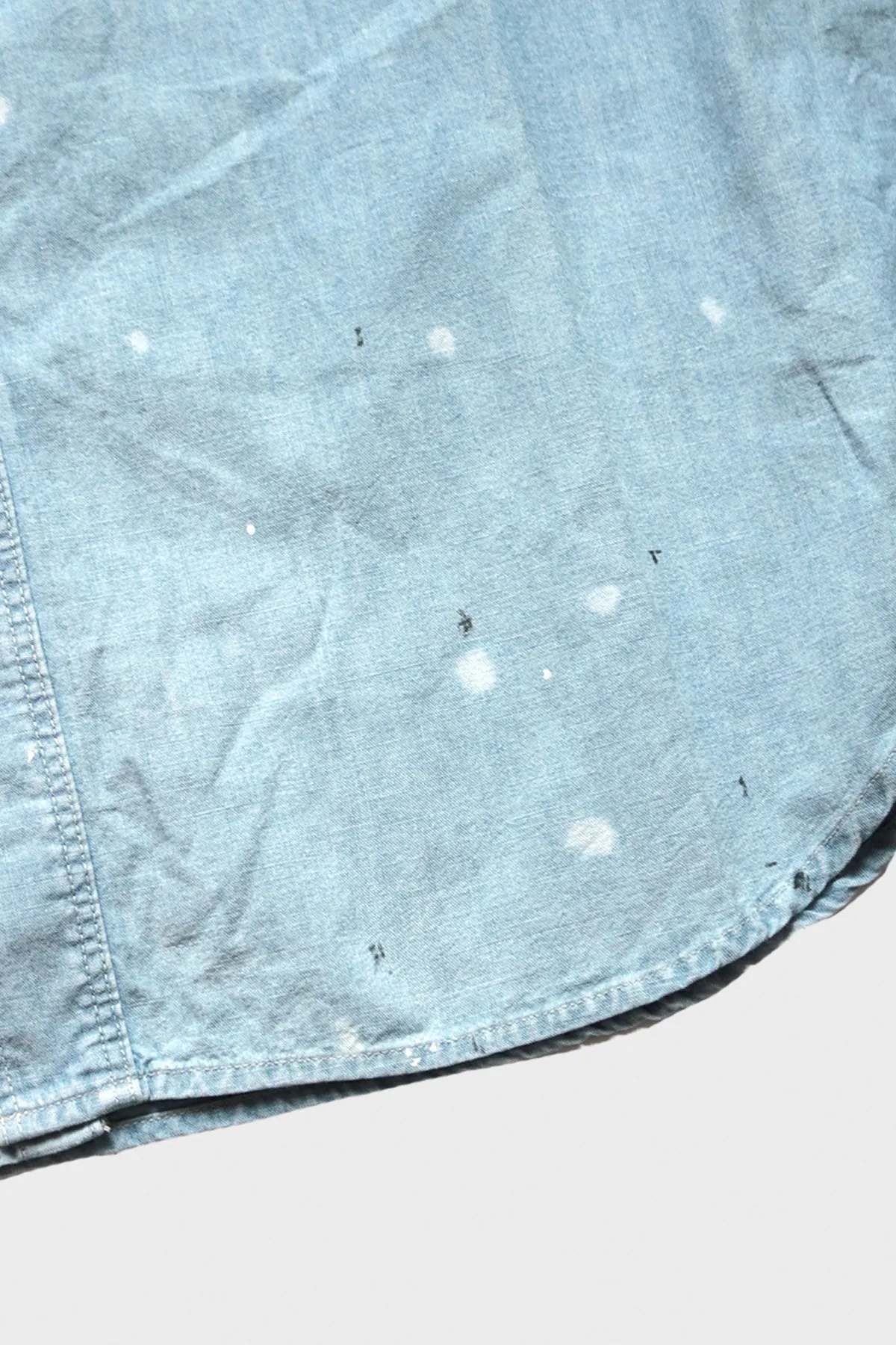 Chambray Work Shirt (BONE Embroidery) - Sax