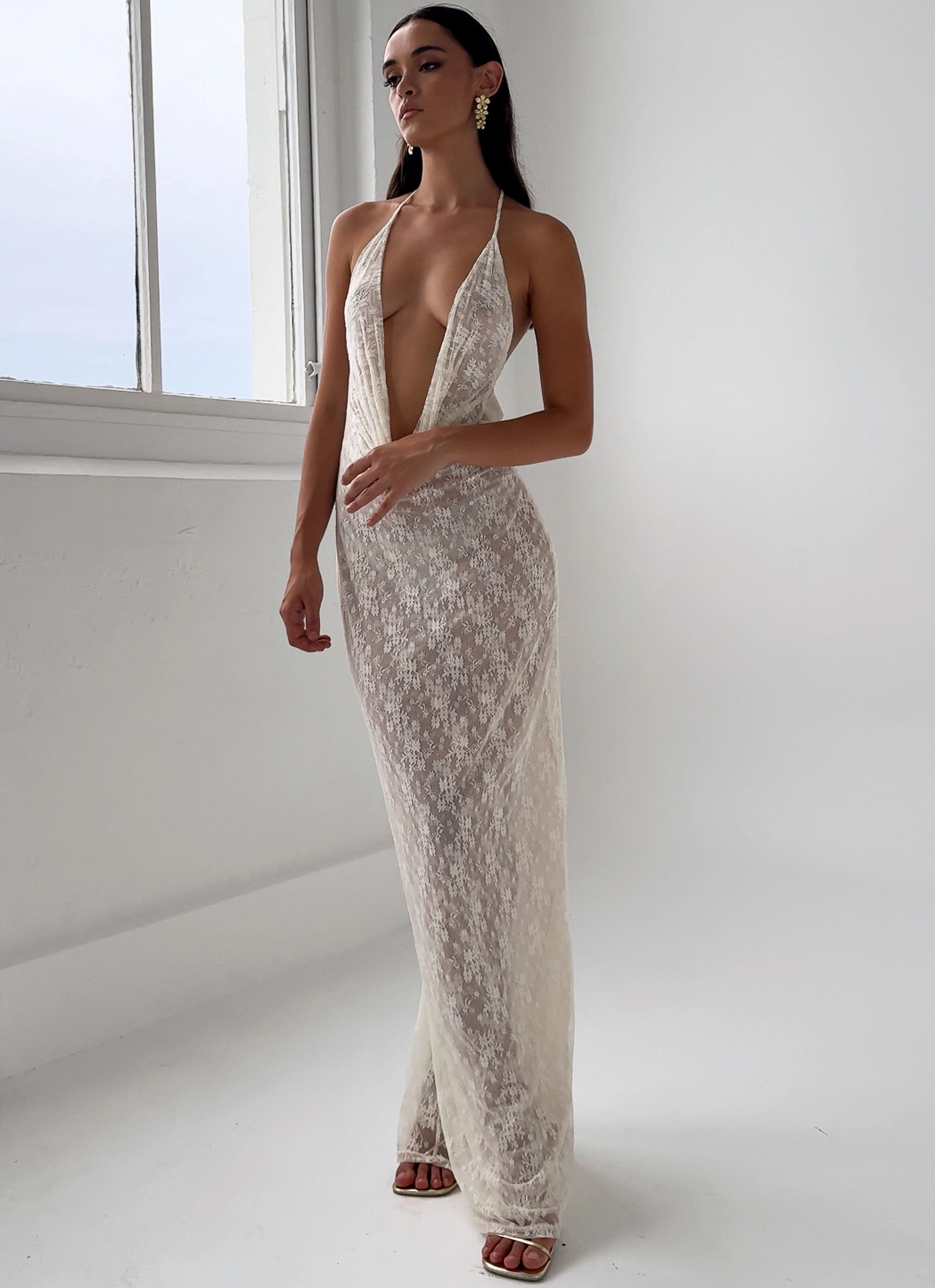 Champagne Coastline Maxi Dress - Ivory Flawless Waistband Fit