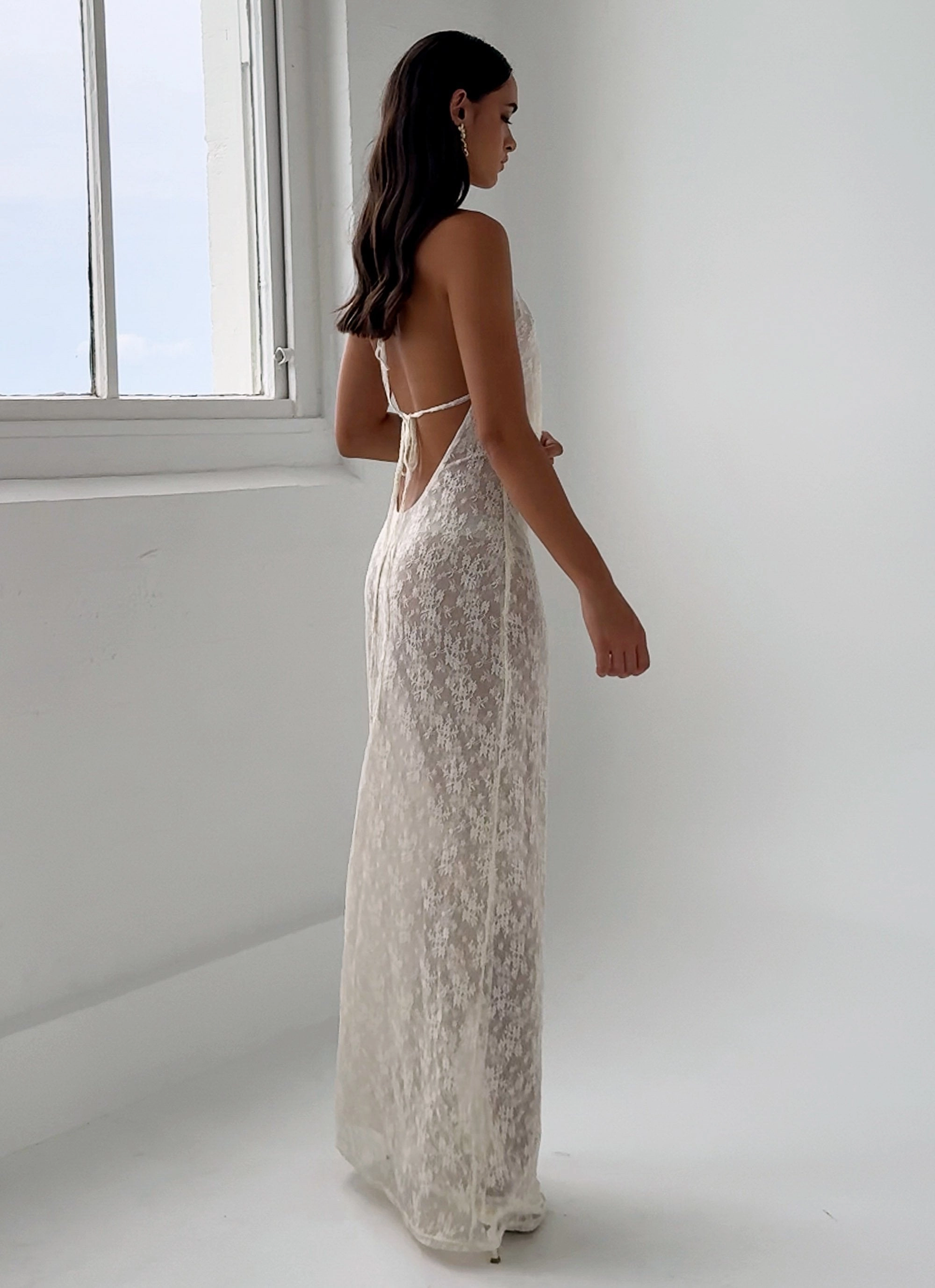 Champagne Coastline Maxi Dress - Ivory Minimal Touch