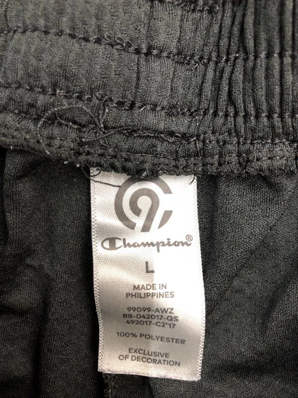 Champion Shorts Womens Large Black Athletic Shorts 99099-AWZ Running Jogging