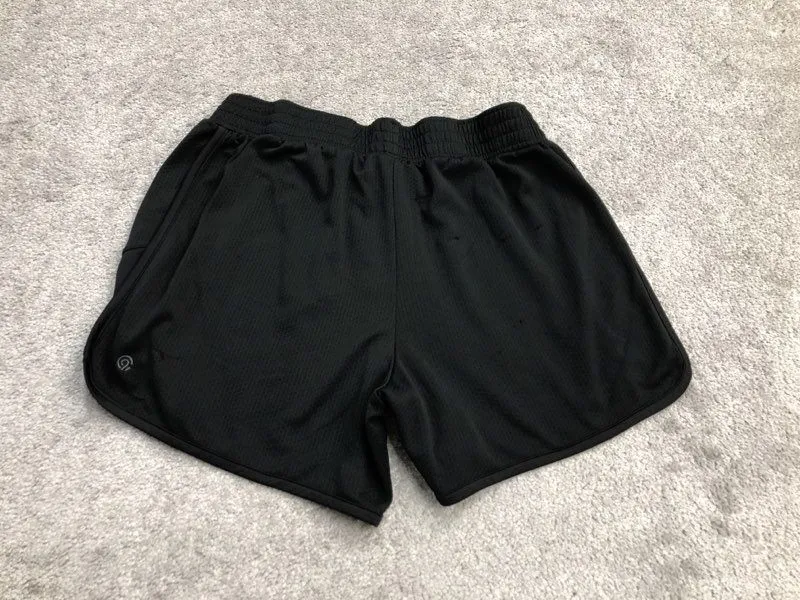 Champion Shorts Womens Large Black Athletic Shorts 99099-AWZ Running Jogging