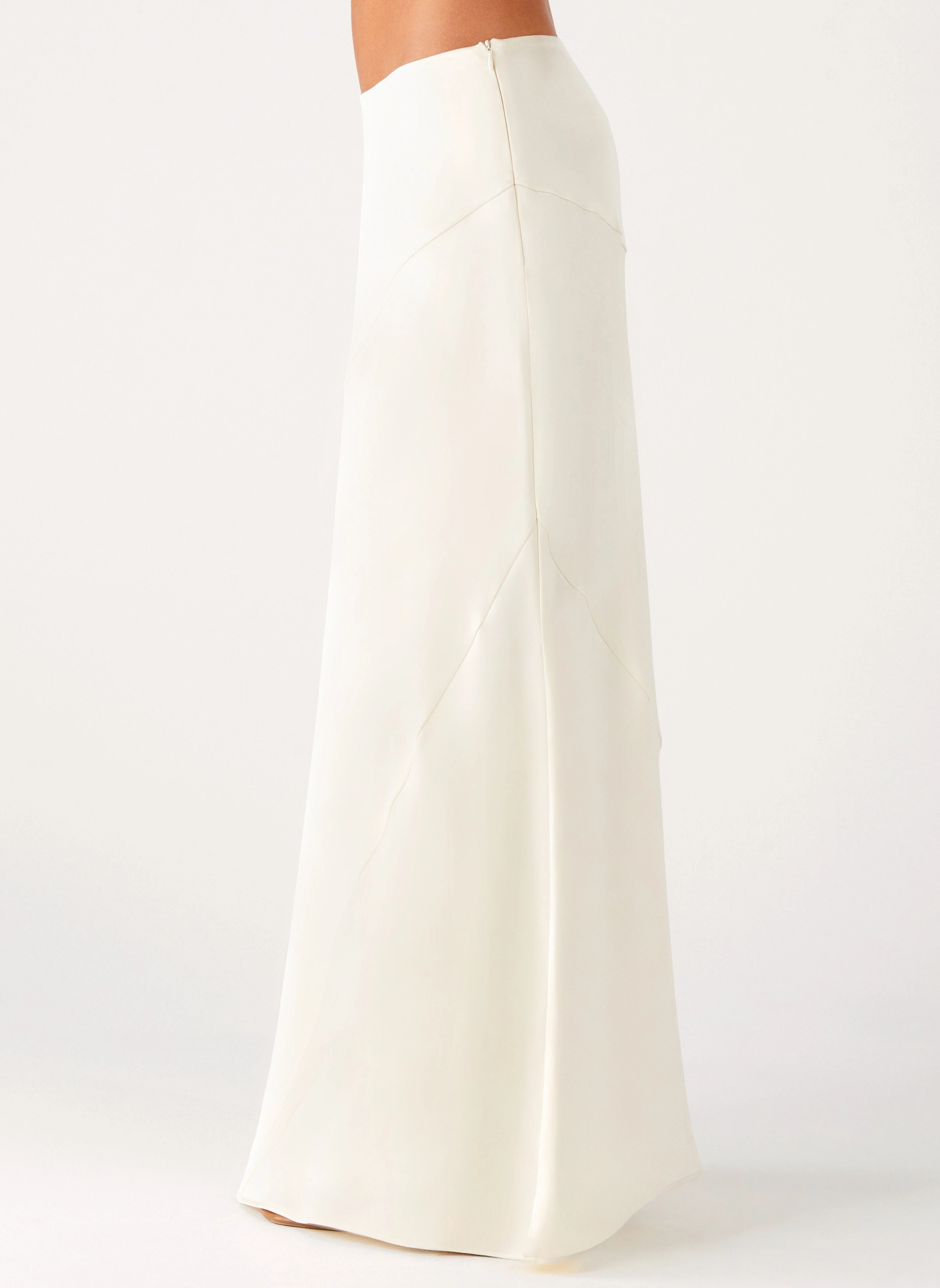 Chandra Maxi Skirt - Ivory Comfy Look Durable Stitching
