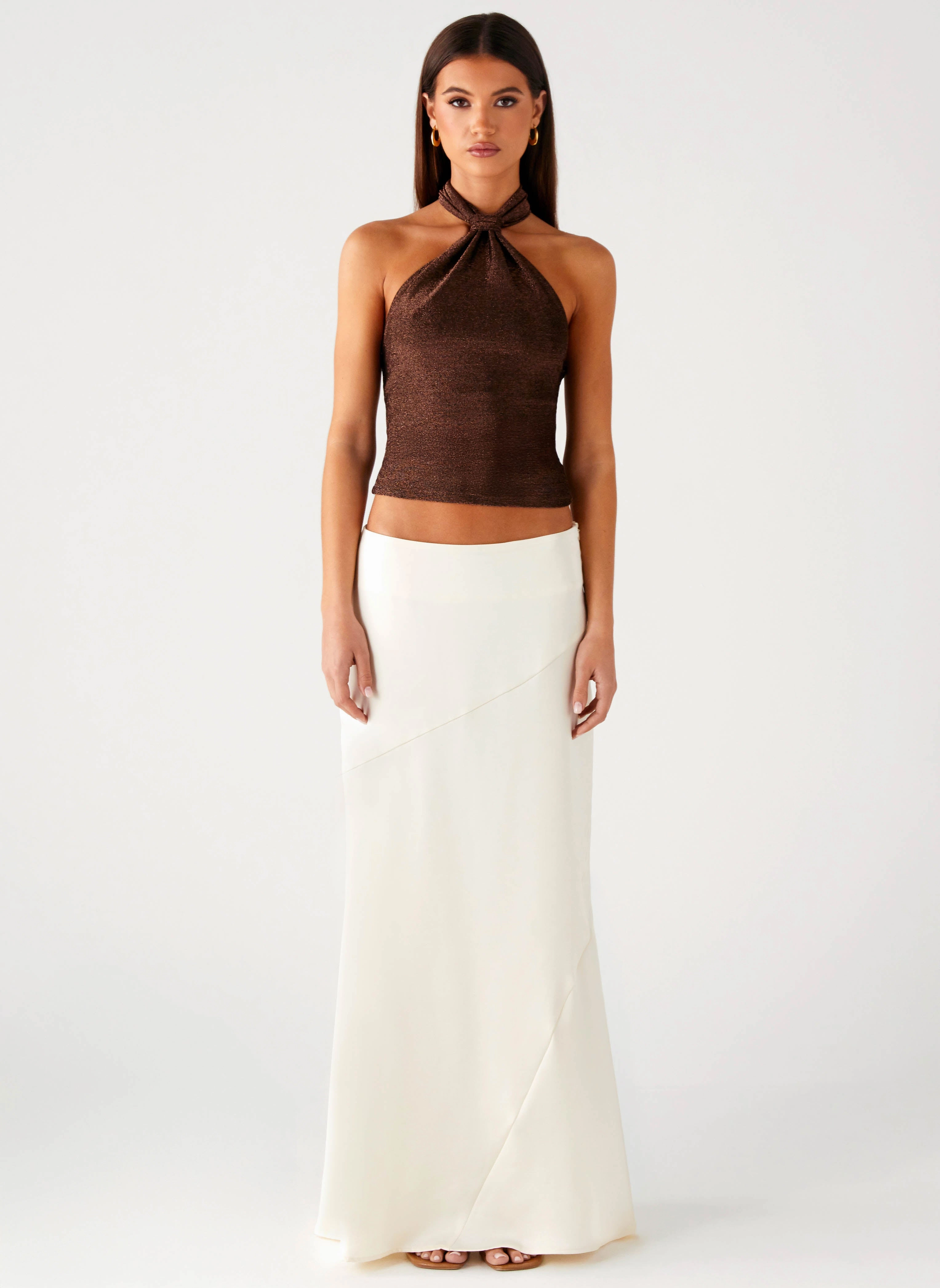 Chandra Maxi Skirt - Ivory RecyclablePackaging Tough Build