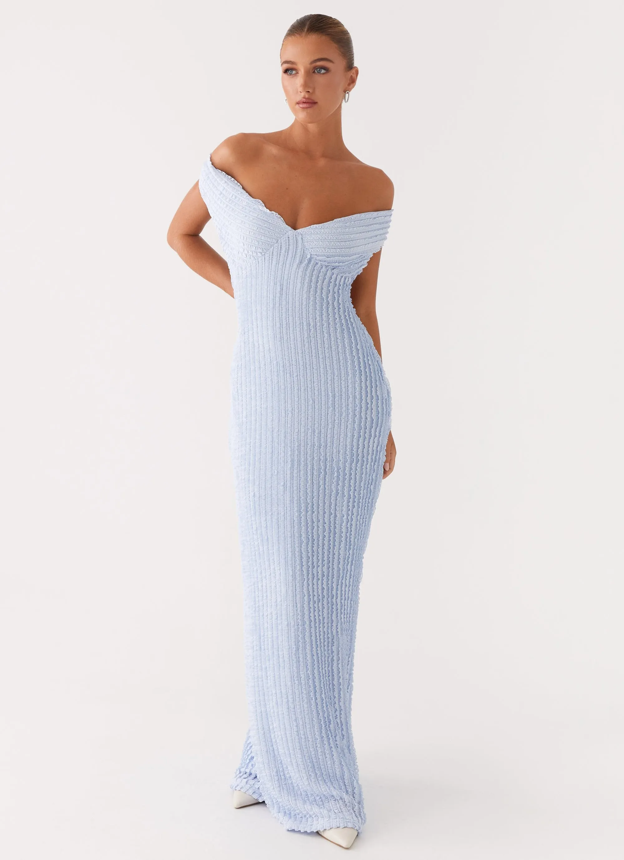 Chantelle Maxi Dress - Blue Light Comfort Fashion Look
