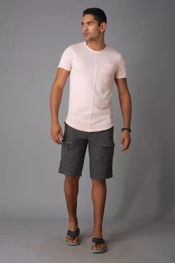 Charcoal Cotton Cargo Short