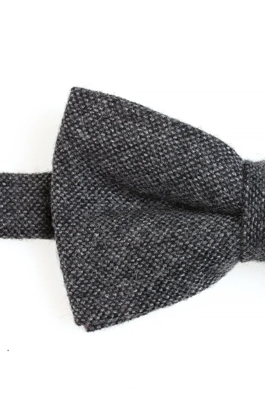 Charcoal Tweed Bow Tie