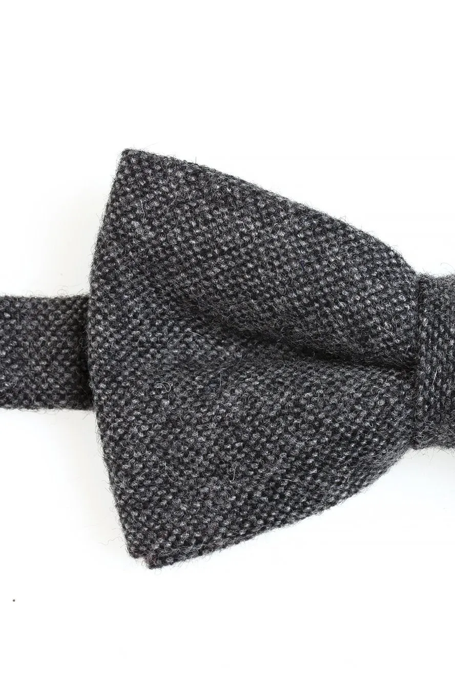 Charcoal Tweed Bow Tie