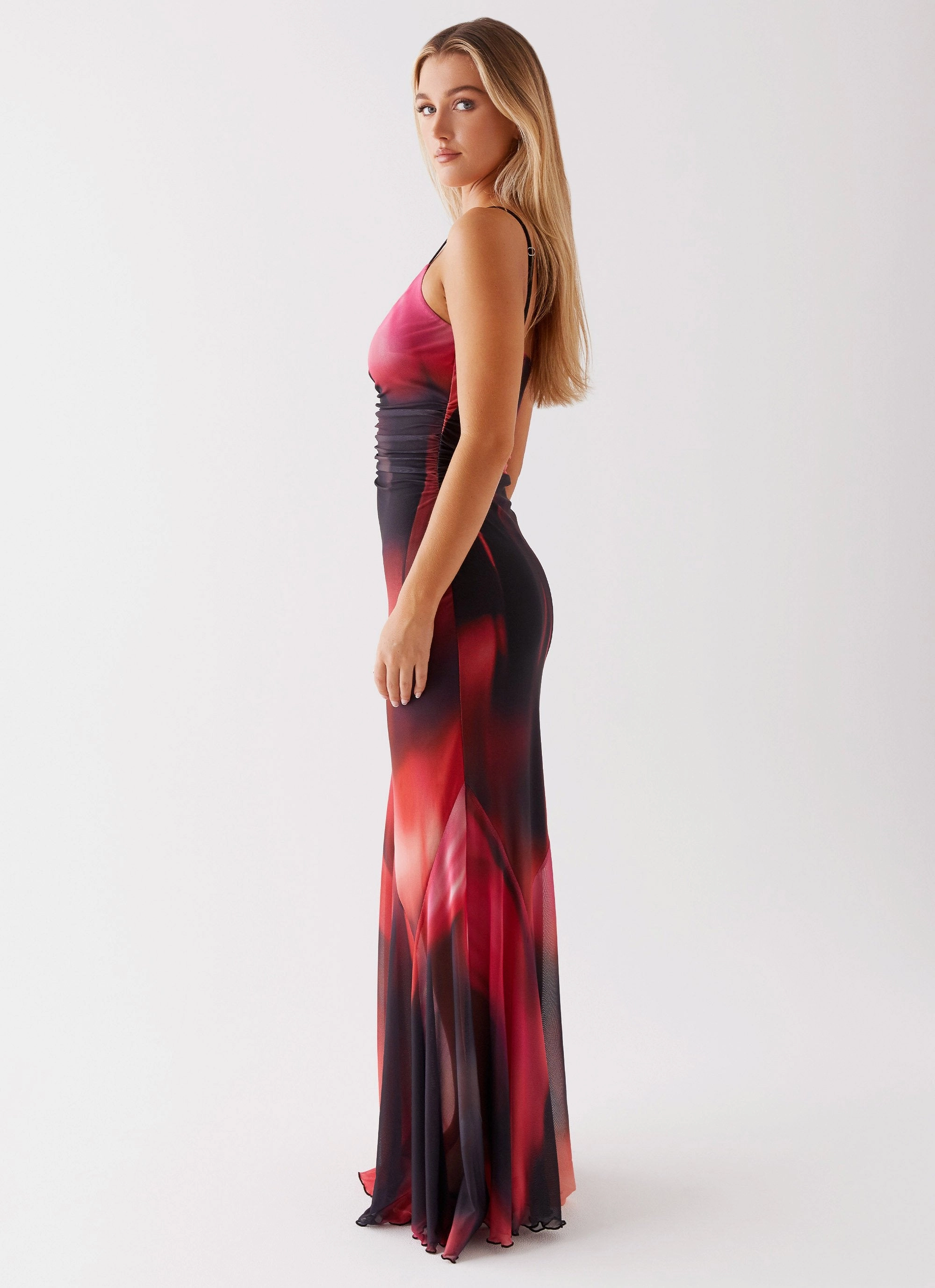Air Beauty Charley Maxi Dress - Pink Print