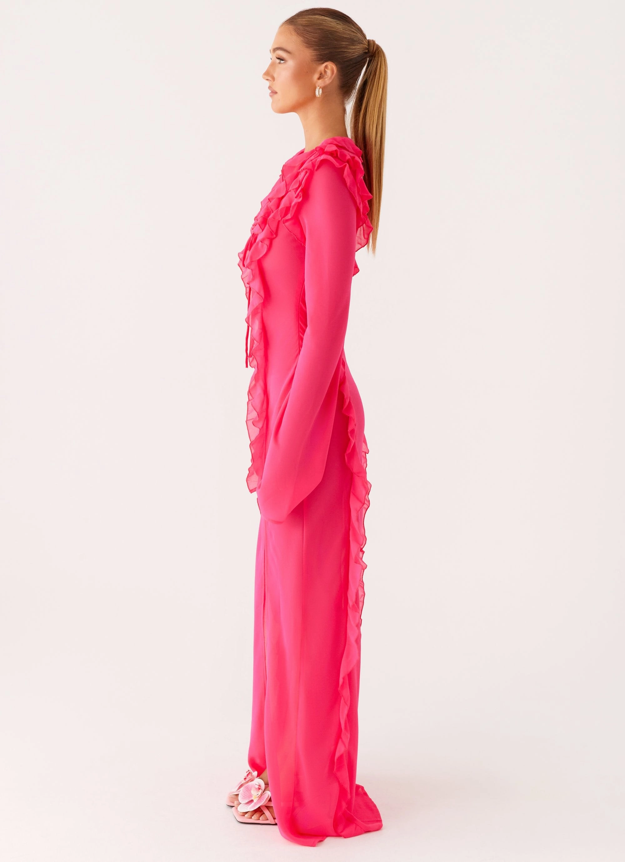 Charlize Maxi Dress - Pink MultiPurposePockets