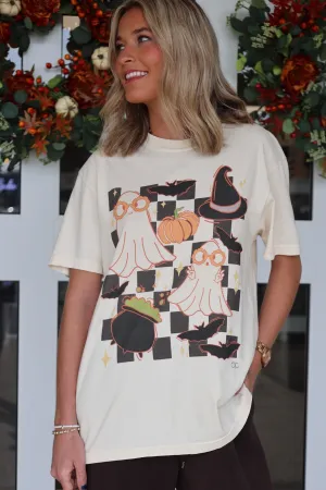 Trendy Look Ventilated Side Panels Checkered Ghost Tee