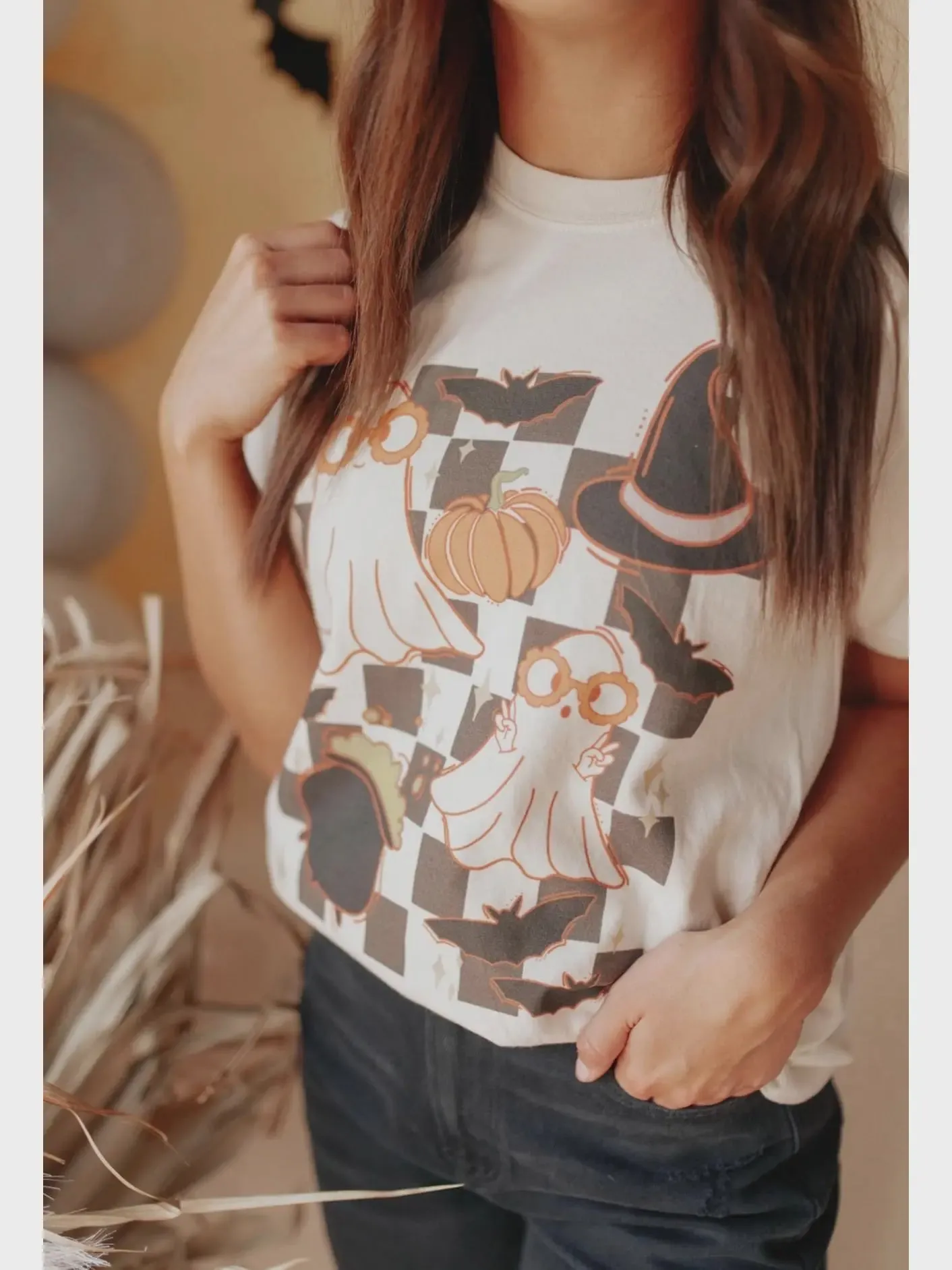 Low Profile Seaming WrinkleResistant Cloth Checkered Ghost Tee