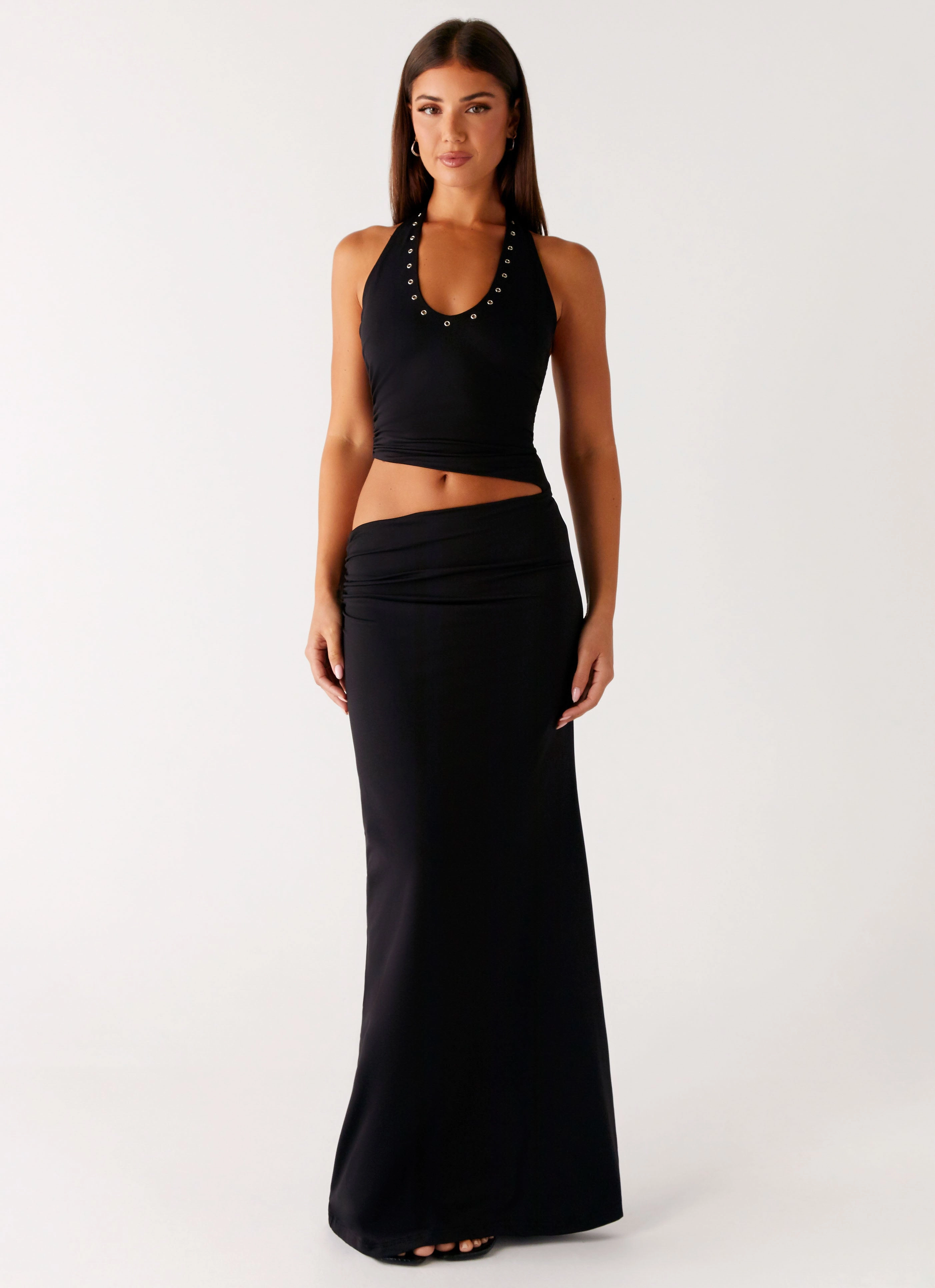 Chella Maxi Dress - Black Breathable Style