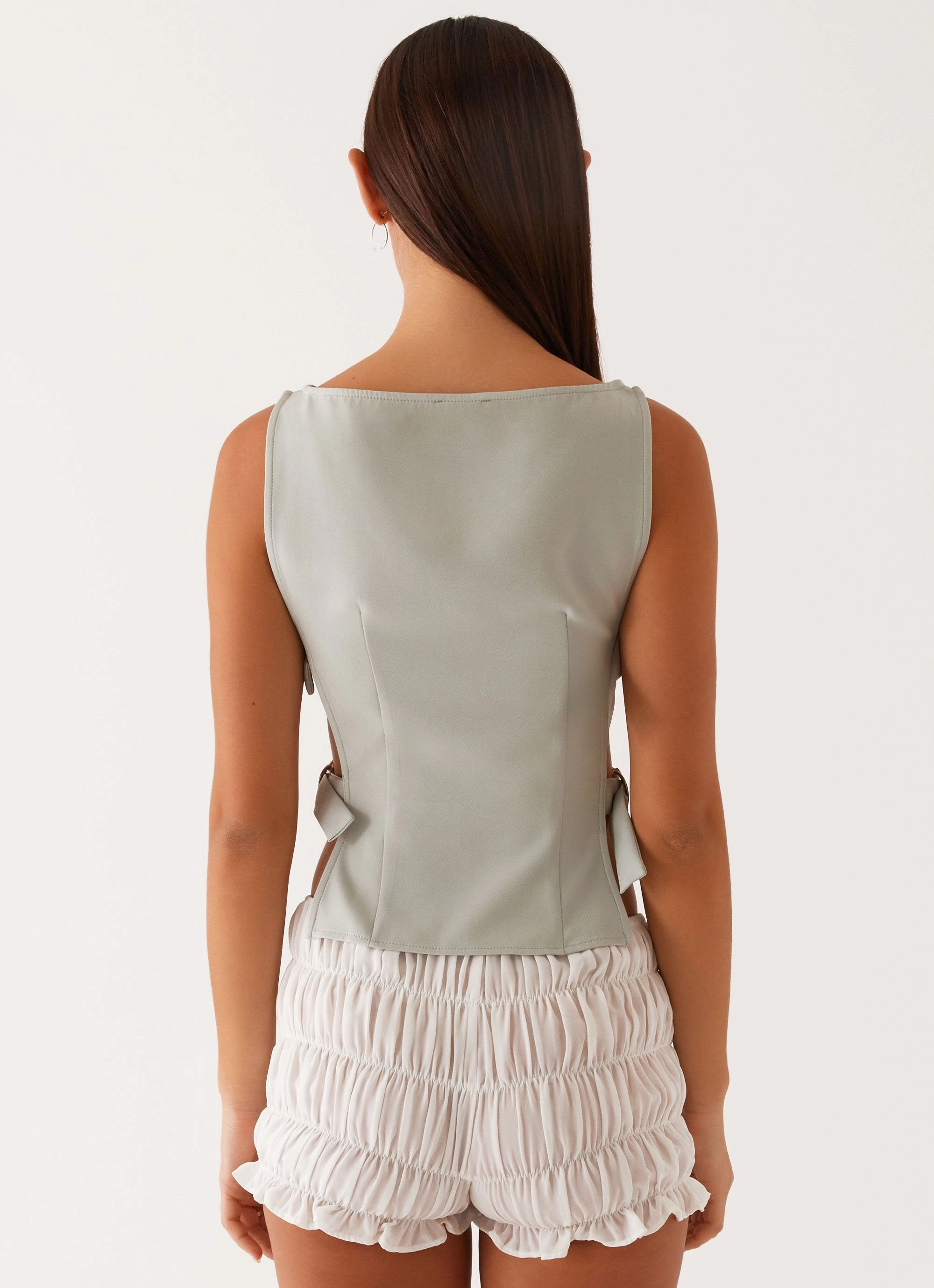 HoodedVersion AbrasionResistant Fabric Cherish You Buckle Top - Sage