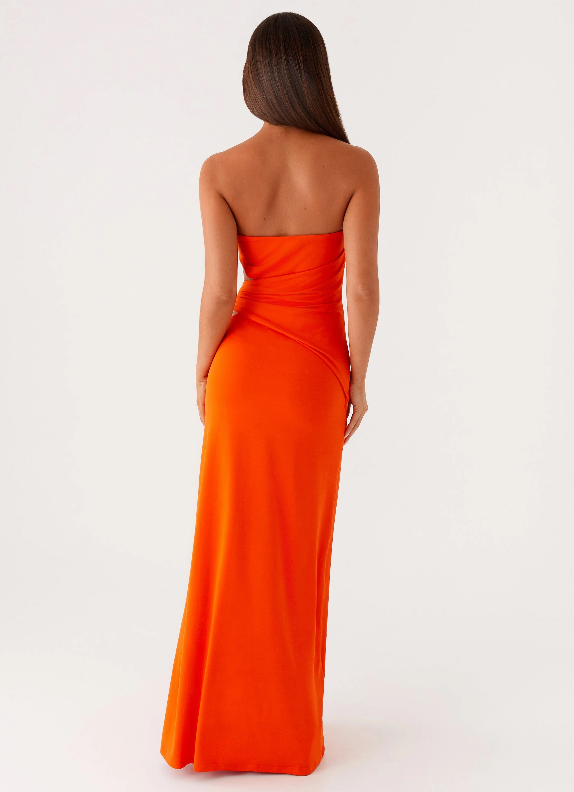 Sleeve Light Anetta Maxi Dress - Orange