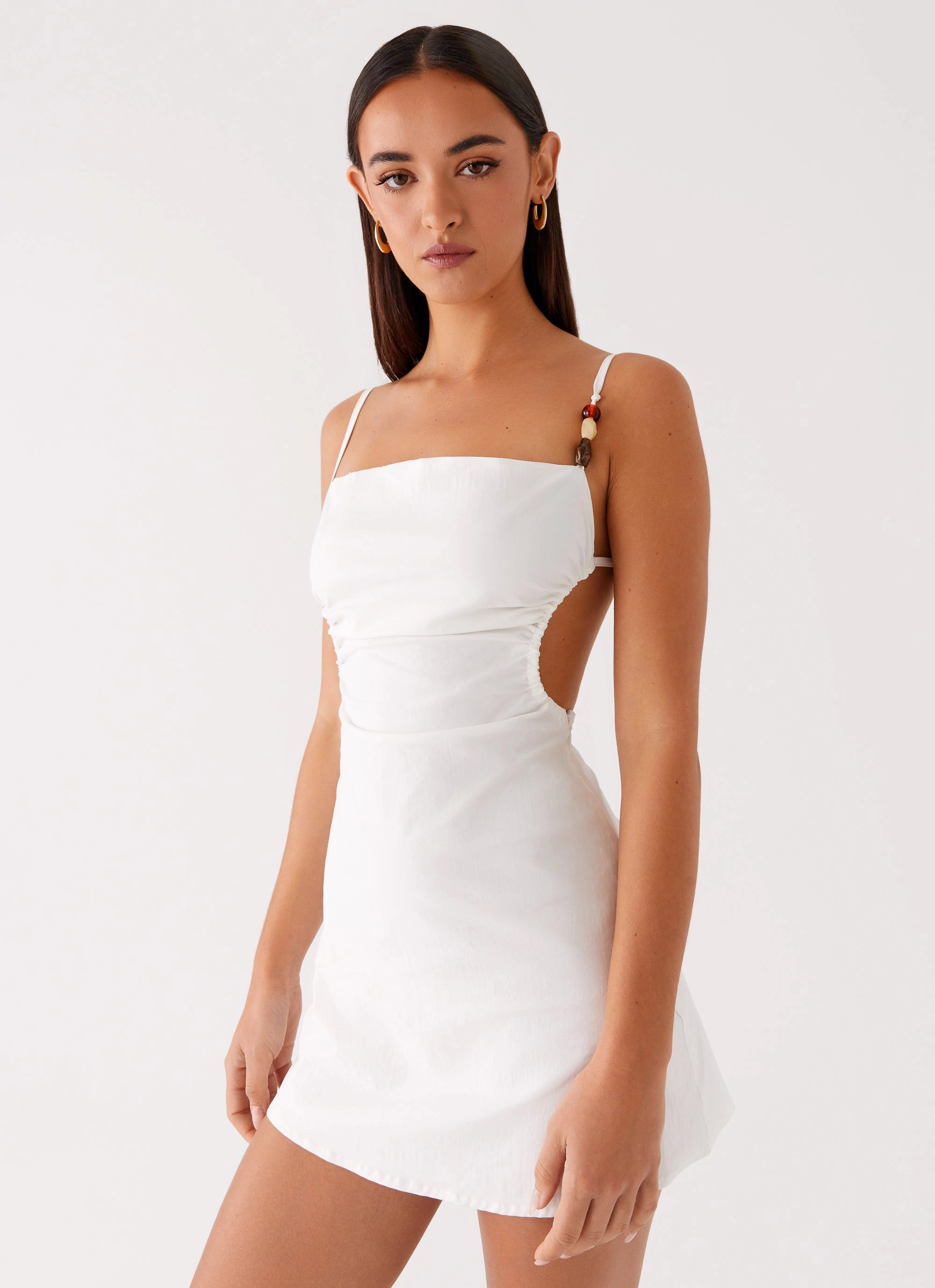 Delicate Finish Marlon Mini Dress - White