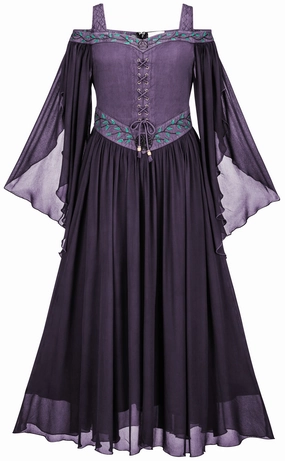 Modern Lines Ruffle Detail Acacia Maxi Limited Edition Midnight Lavender