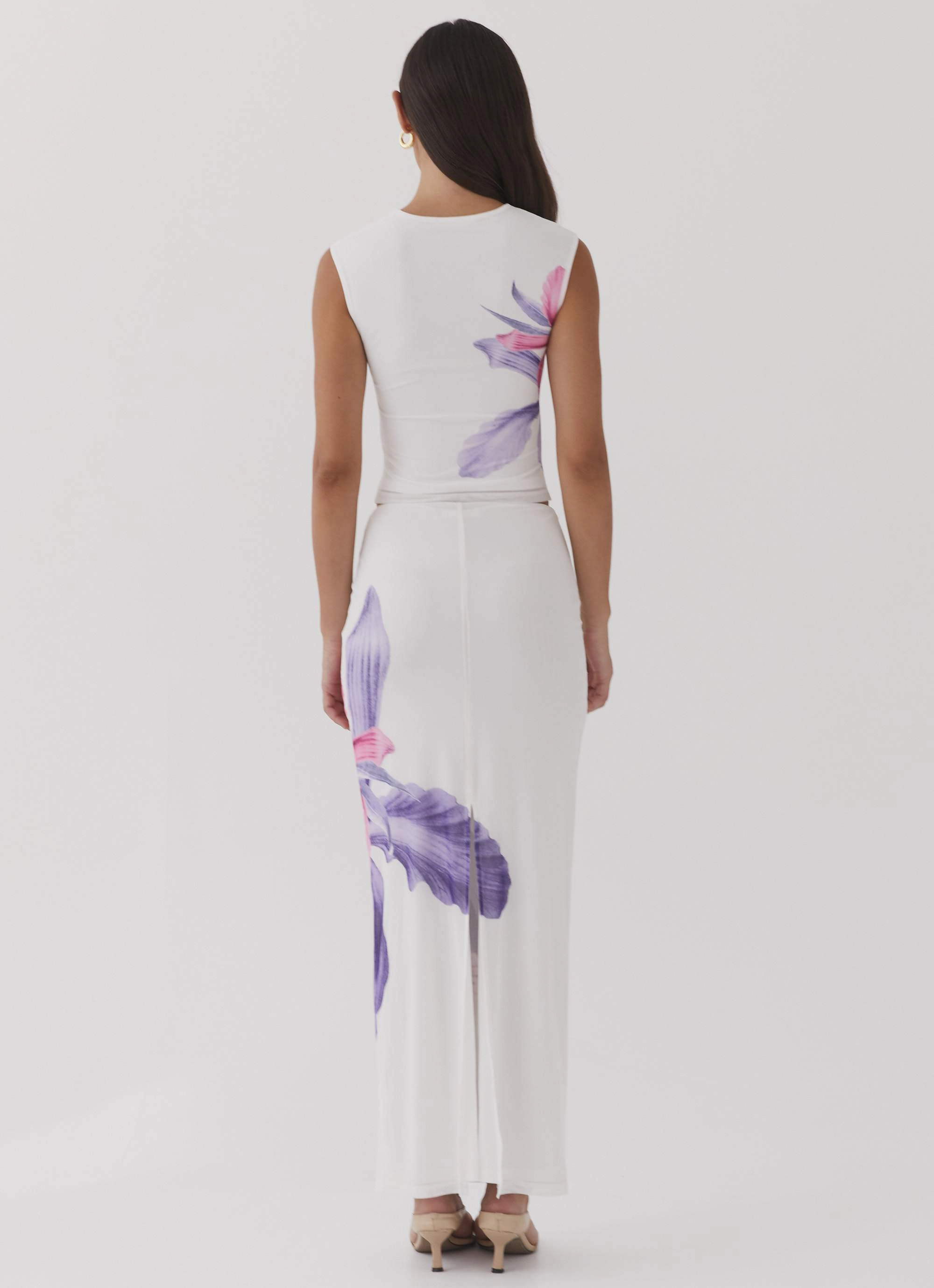 Waiting For Dawn Mesh Maxi Skirt - White Polished Style