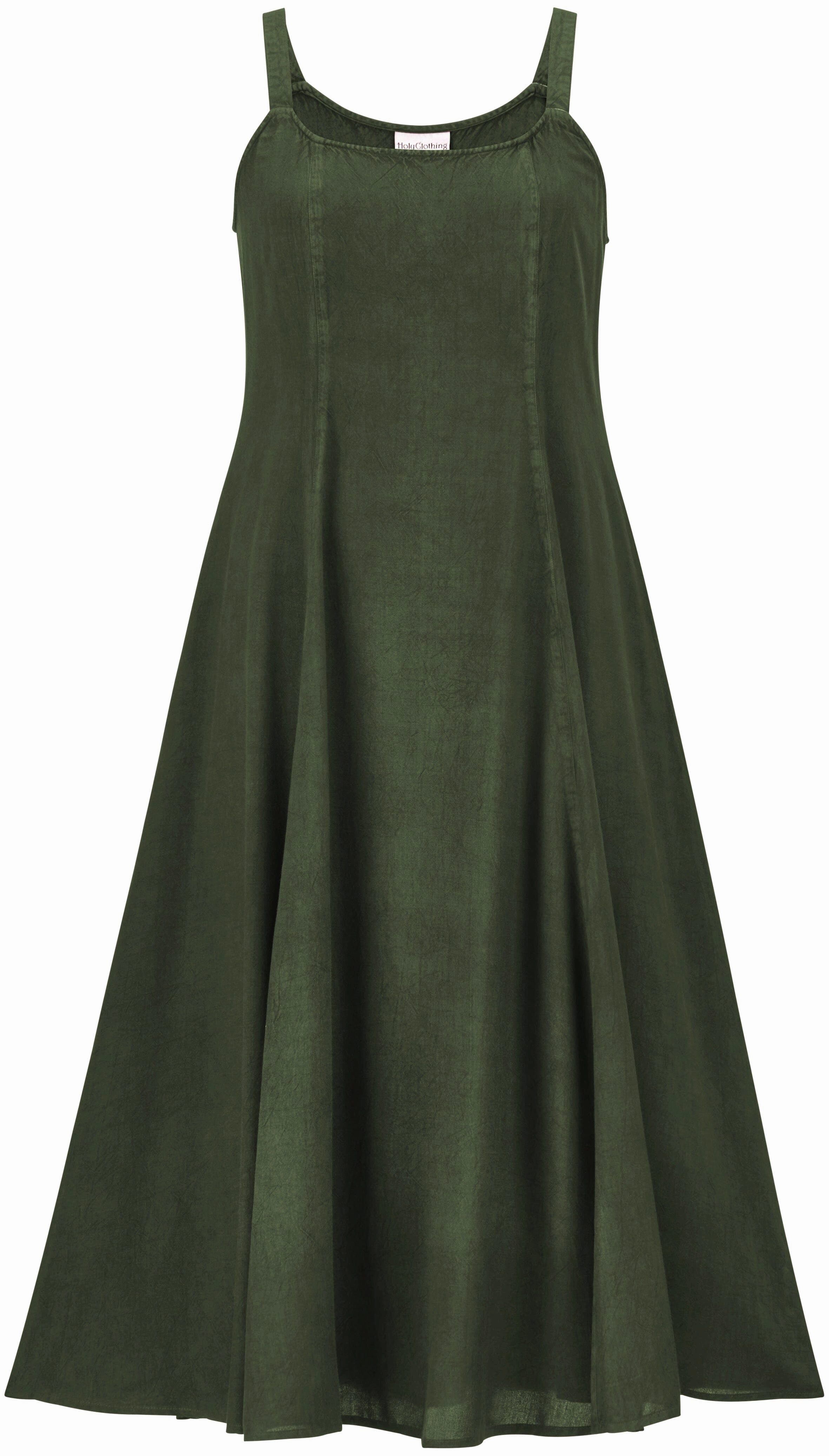 Feminine off-the-shoulder gown Amelia Maxi Chemise Limited Edition Moss Green